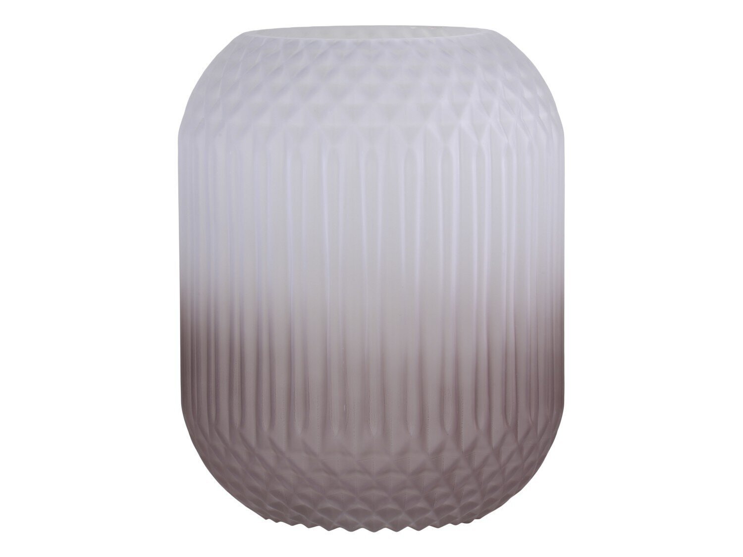 Vase mattiert mit Farbverlauf, taupe H25/Ø18 cm