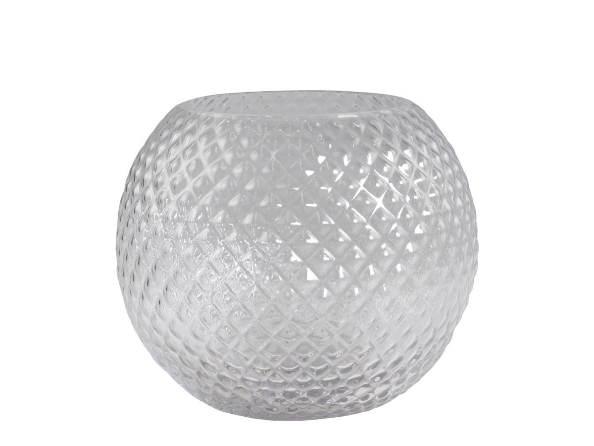 Chic Antique Vase mit Diamantenausschnitt, farblos 