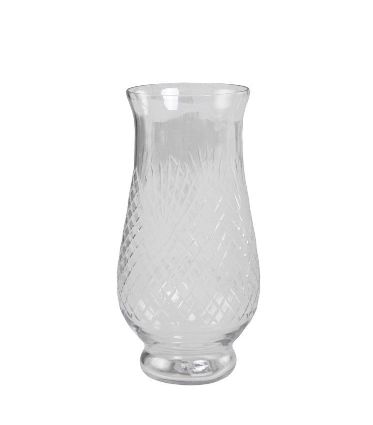 Chic Antique Vase mit Schliff hoch, farblos 