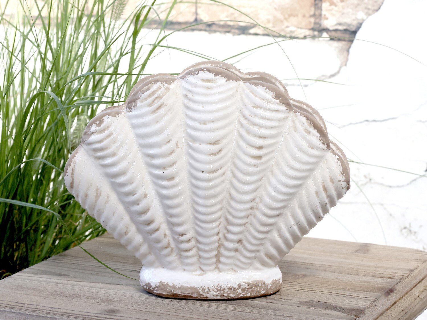 Vase Muschel Maritim von Chic Antique günstig bestellen SKANDEKO