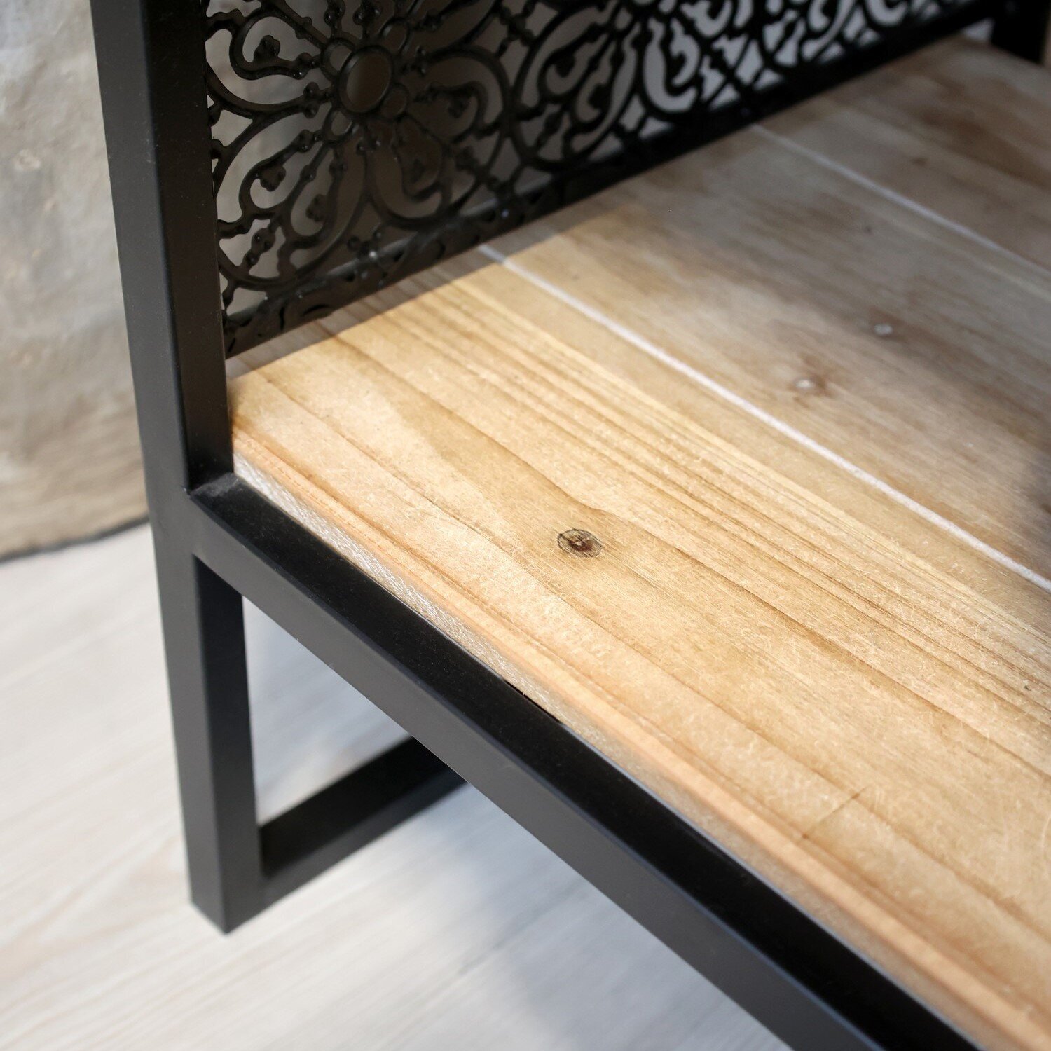 Vence Vitrinenschrank, antique schwarz 