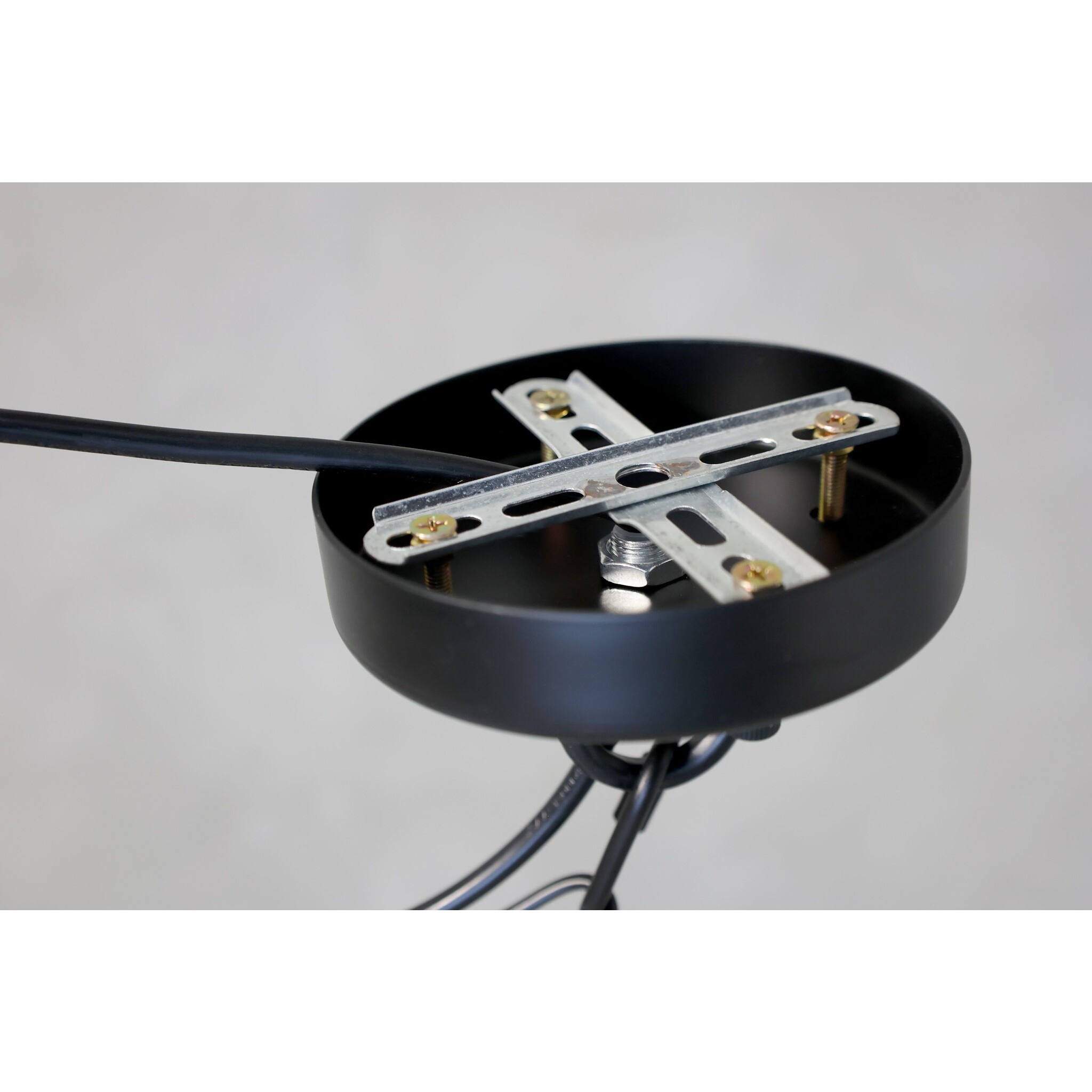 Versailles Kronleuchter mit tropfenformigen Glasprismen, schwarz 