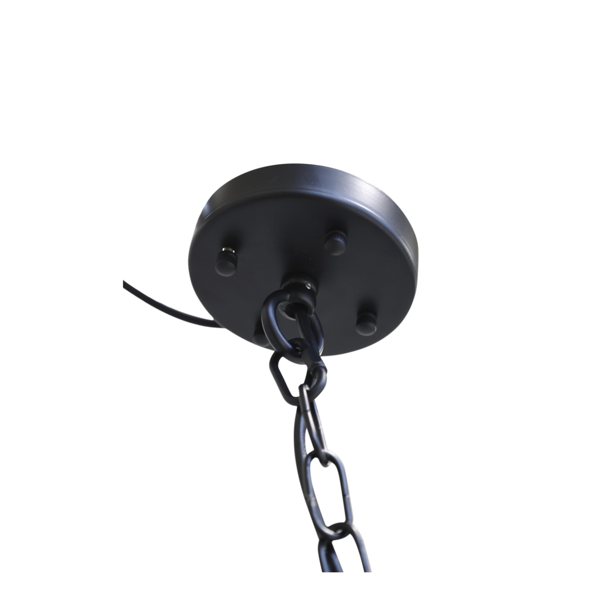 Versailles Kronleuchter mit tropfenformigen Glasprismen, schwarz 