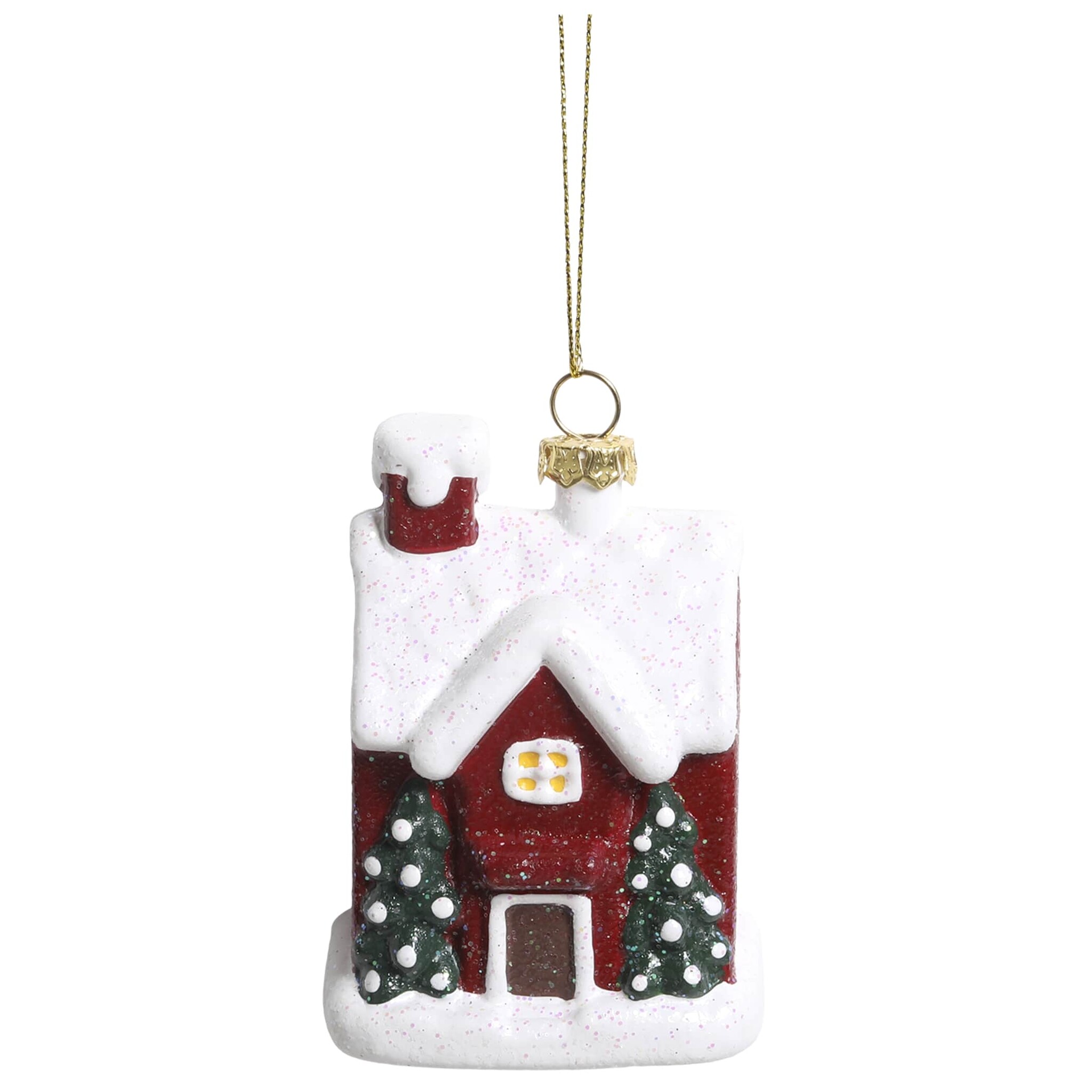 Vintage Haus zum Aufhängen, rot 