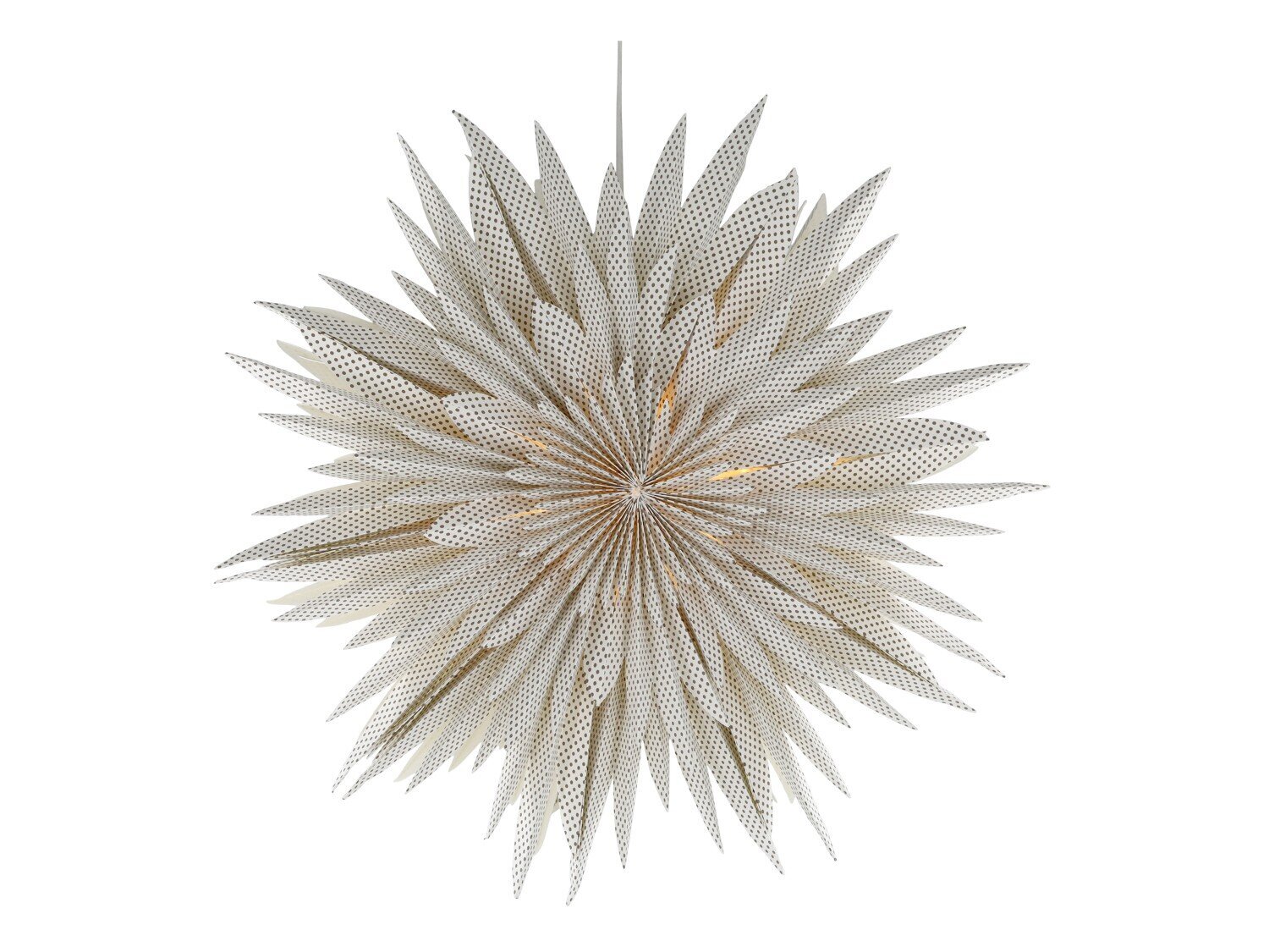 Vintage Papierstern 2 ohne Kabel, creme 