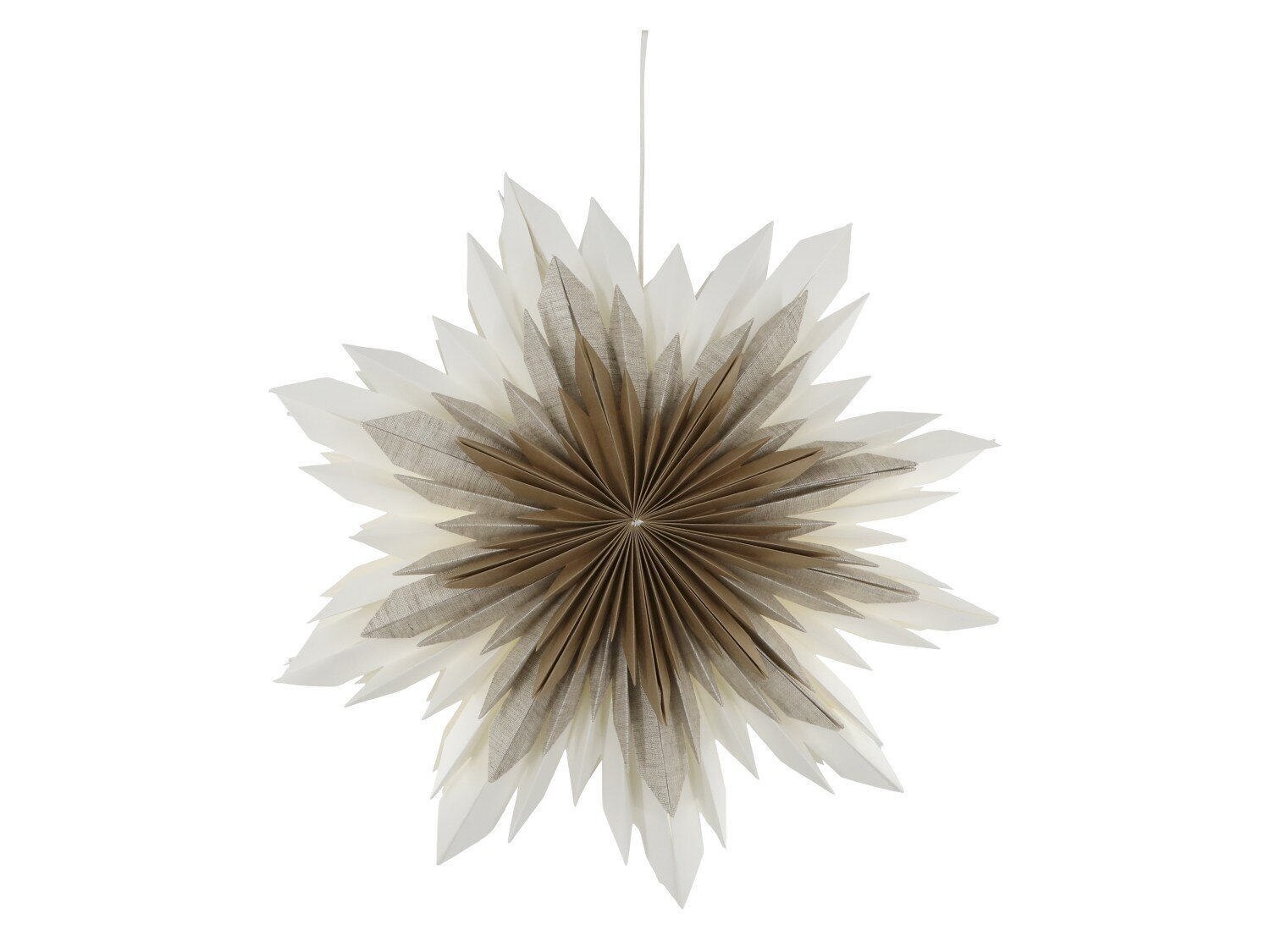 Vintage Papierstern 3 ohne Kabel, creme 