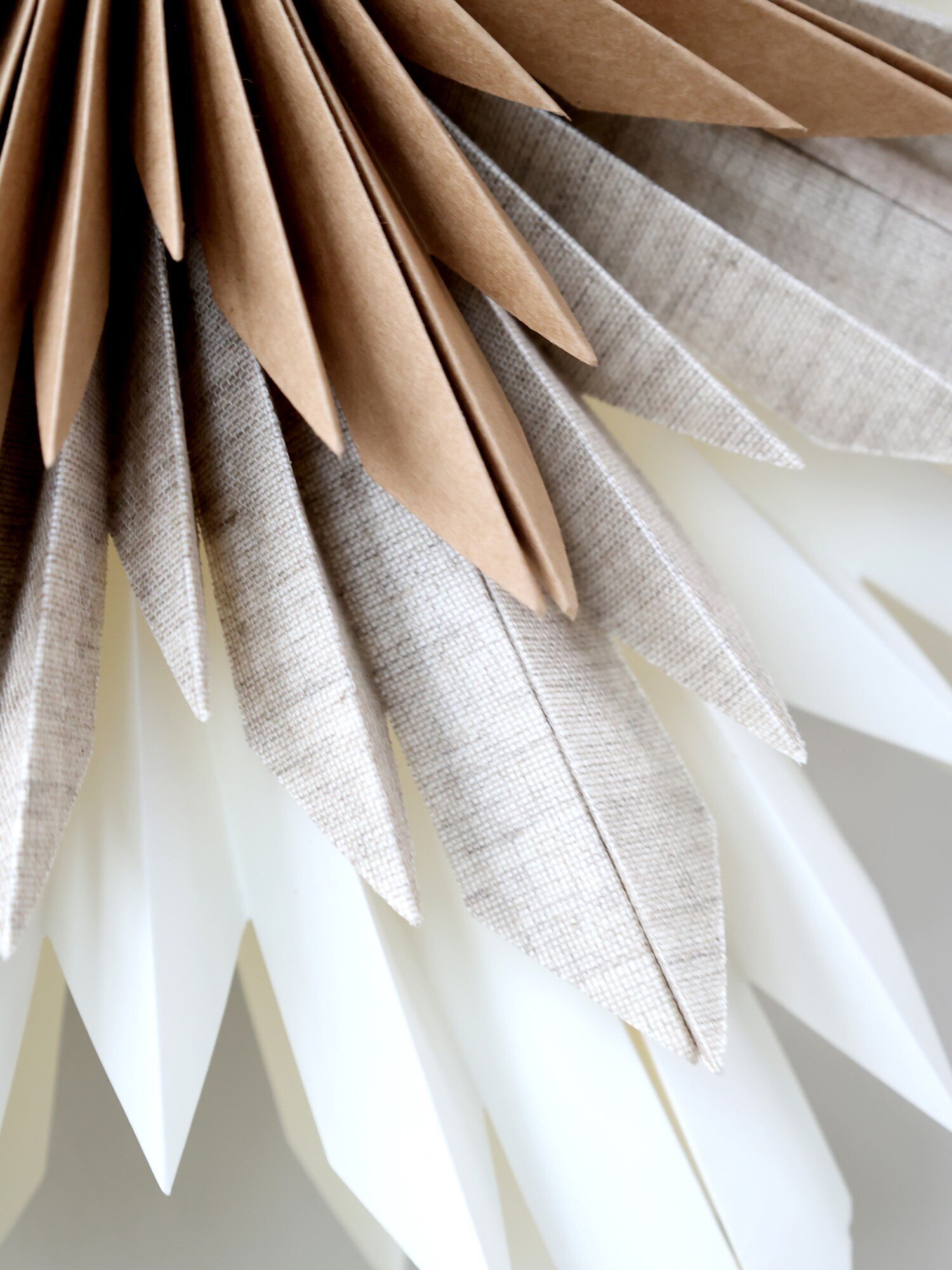 Vintage Papierstern 3 ohne Kabel, creme 