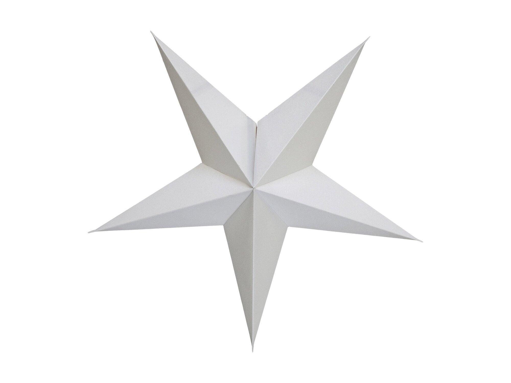 Vintage Papierstern 5 Zacken, antique creme 