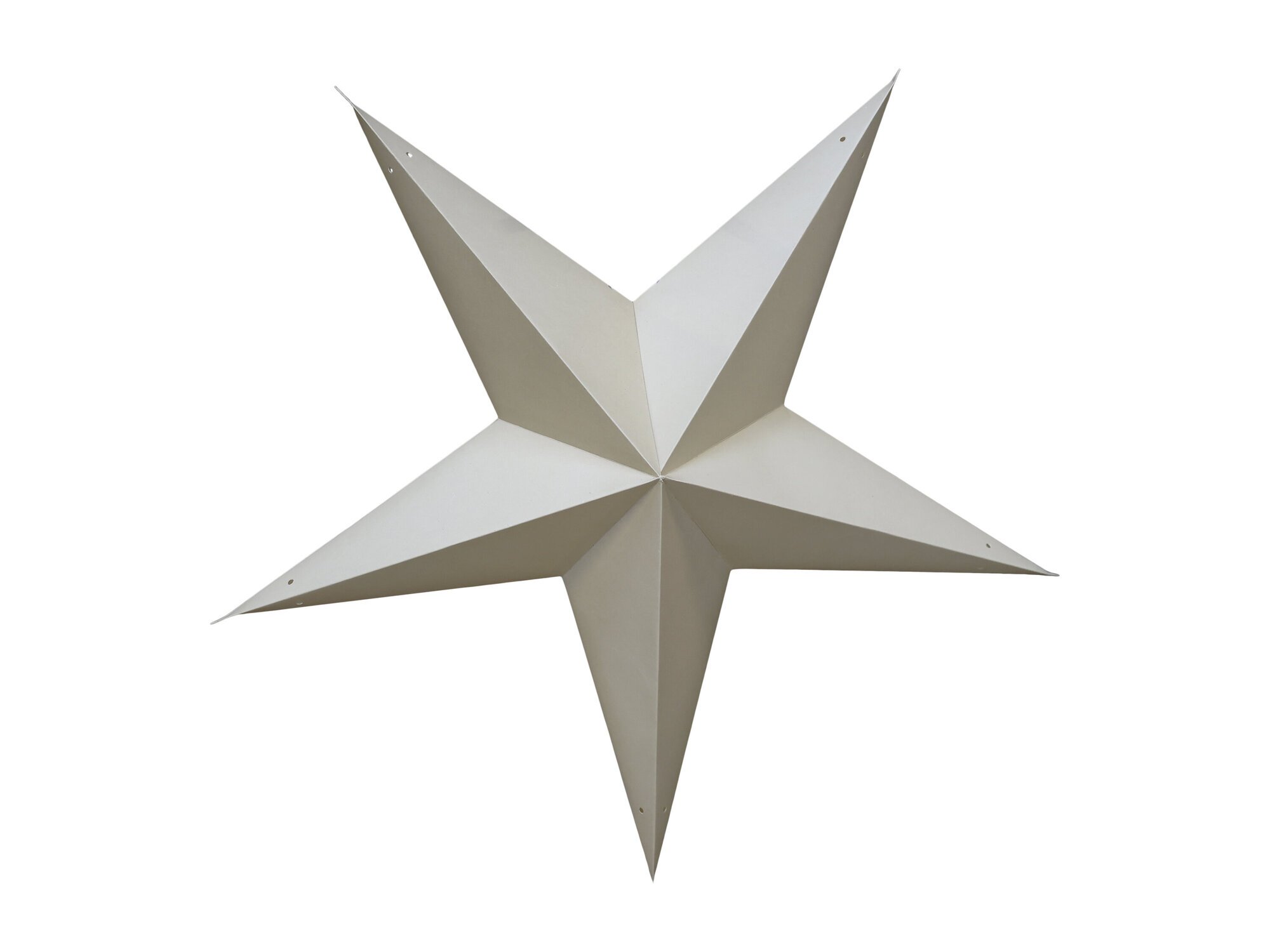 Vintage Papierstern 5 Zacken, antique latte 