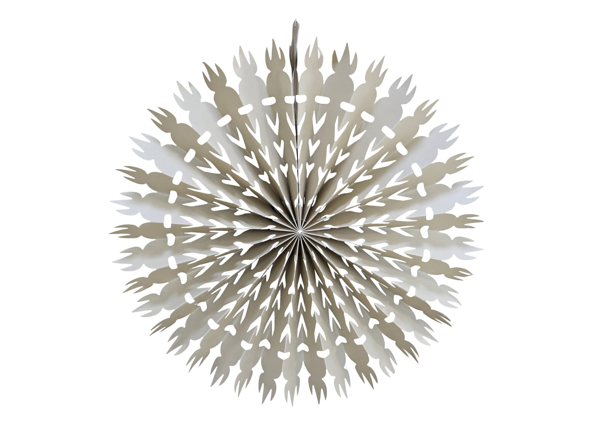 Vintage Papierstern groß, antique latte 