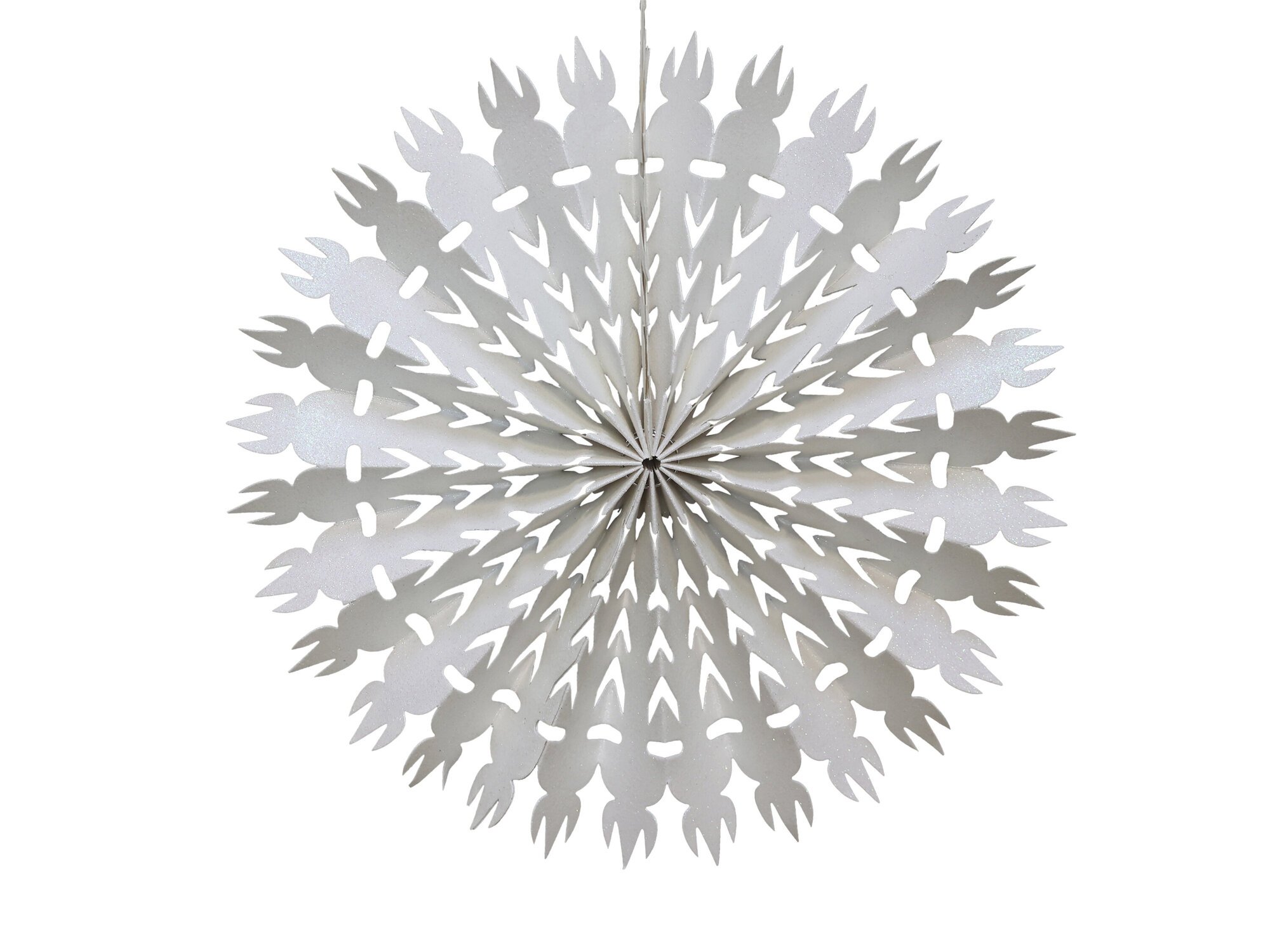 Vintage Papierstern groß, antique creme 