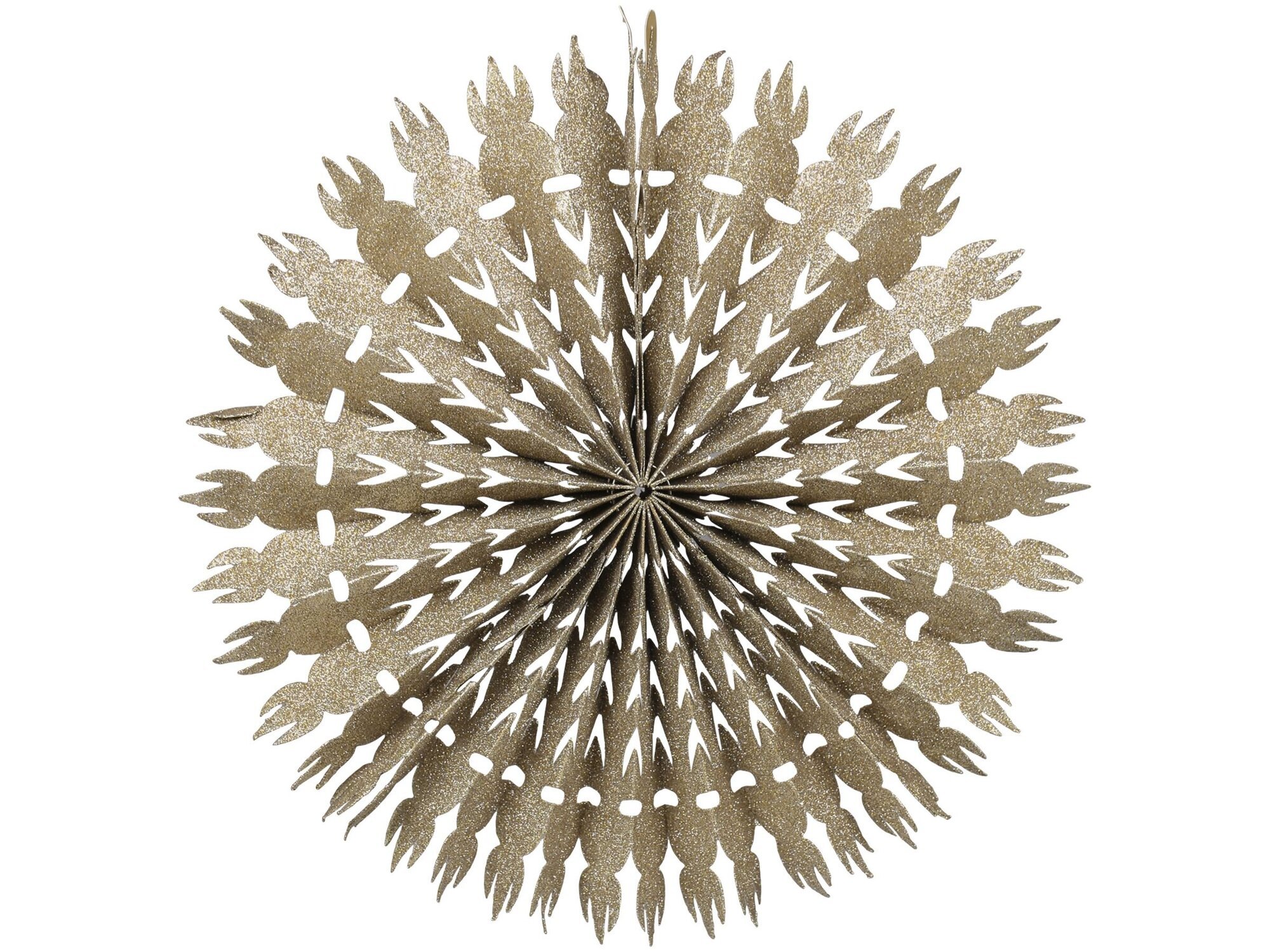 Vintage Papierstern groß, champagner 