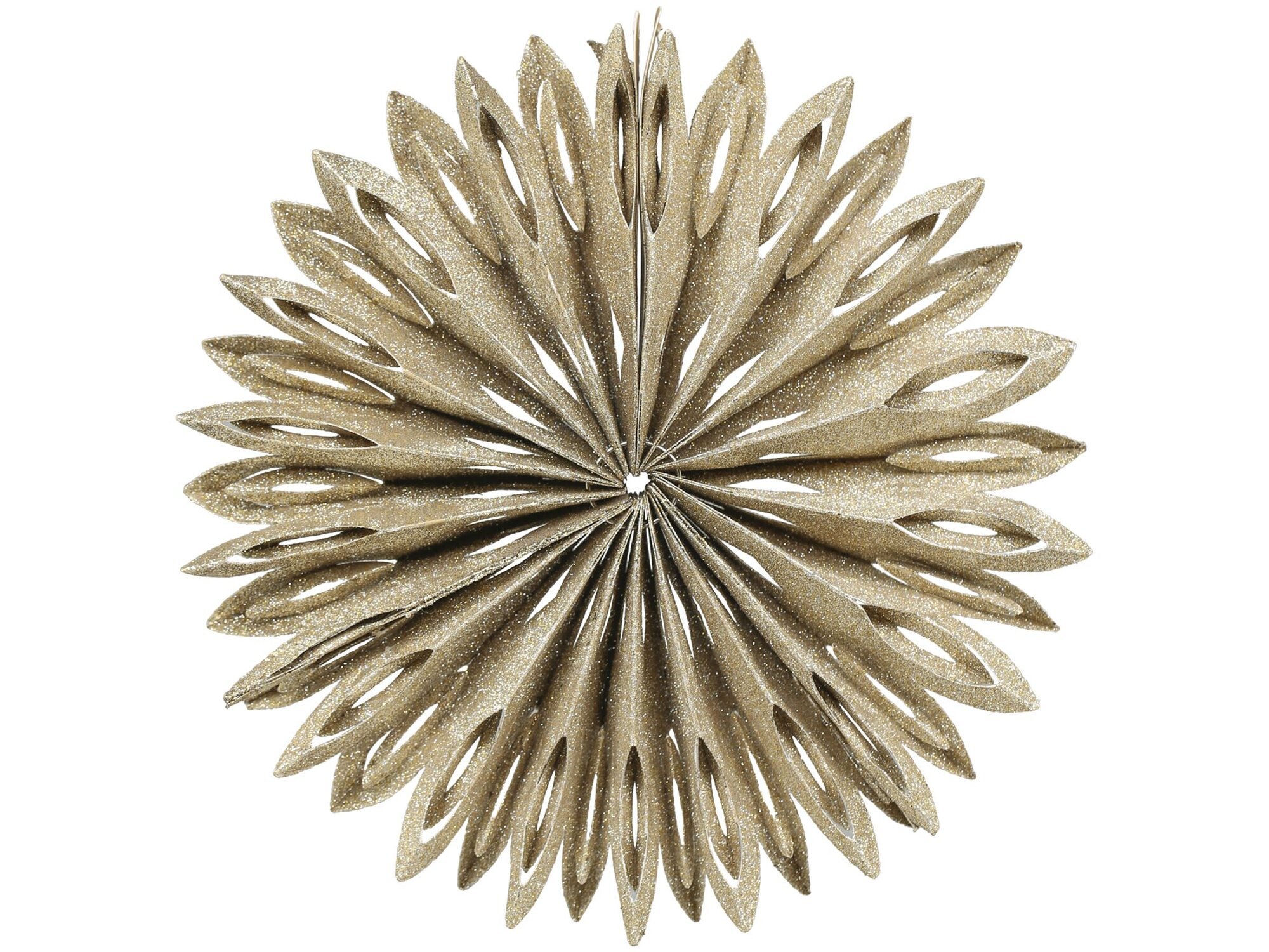 Vintage Papierstern klein, champagner