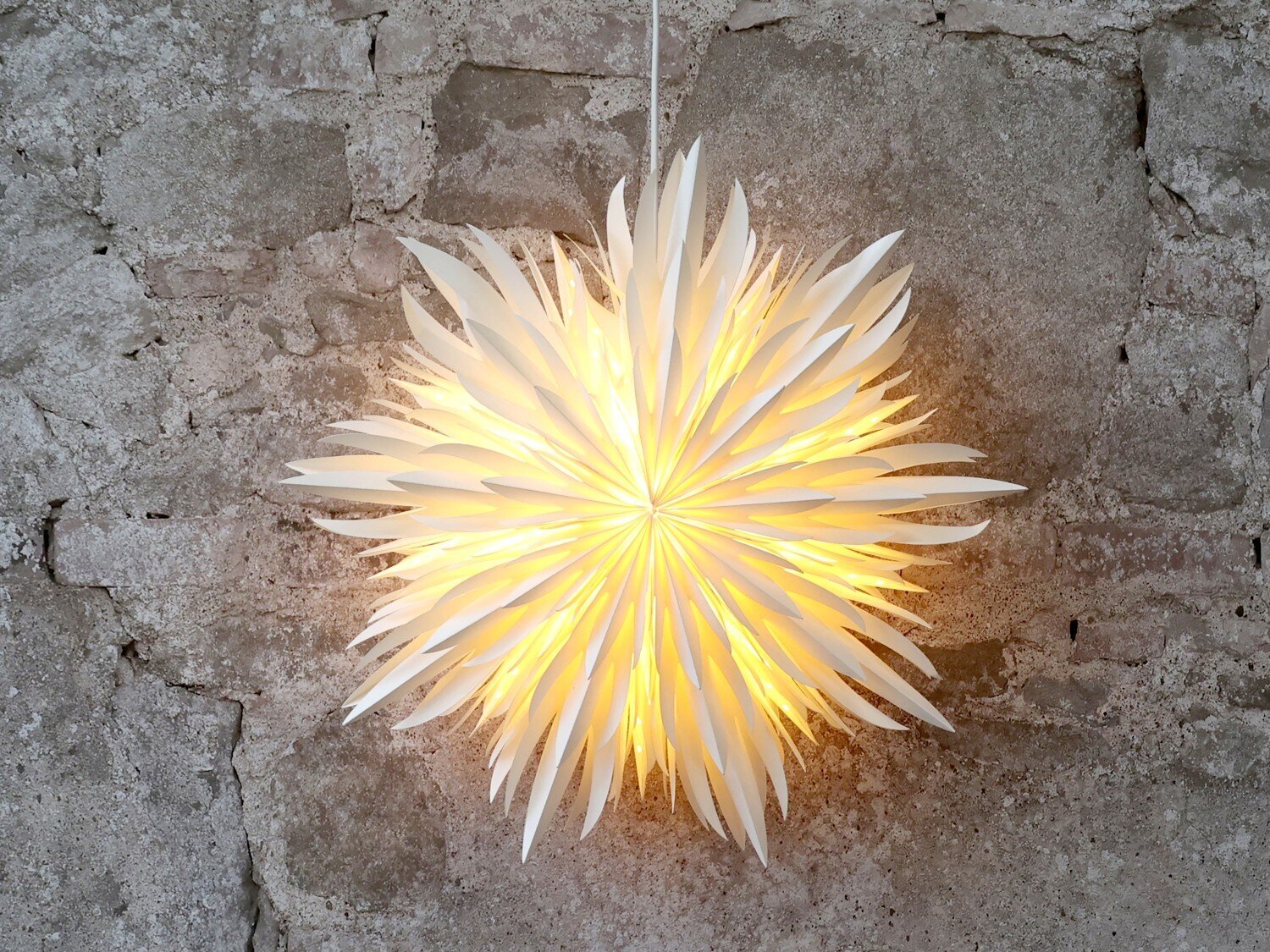 Vintage Papierstern, ohne Kabel, creme 