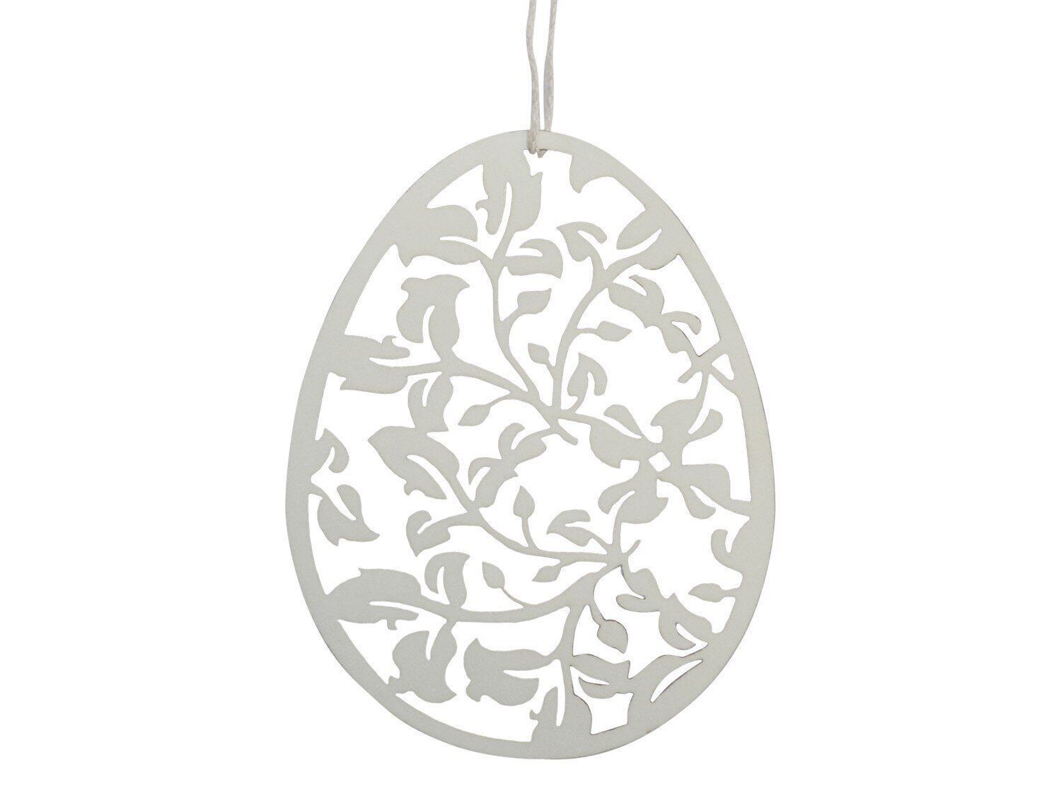 Vintage Scherenschnitt Osterei im 6er Set, creme H10 x B7,5 cm