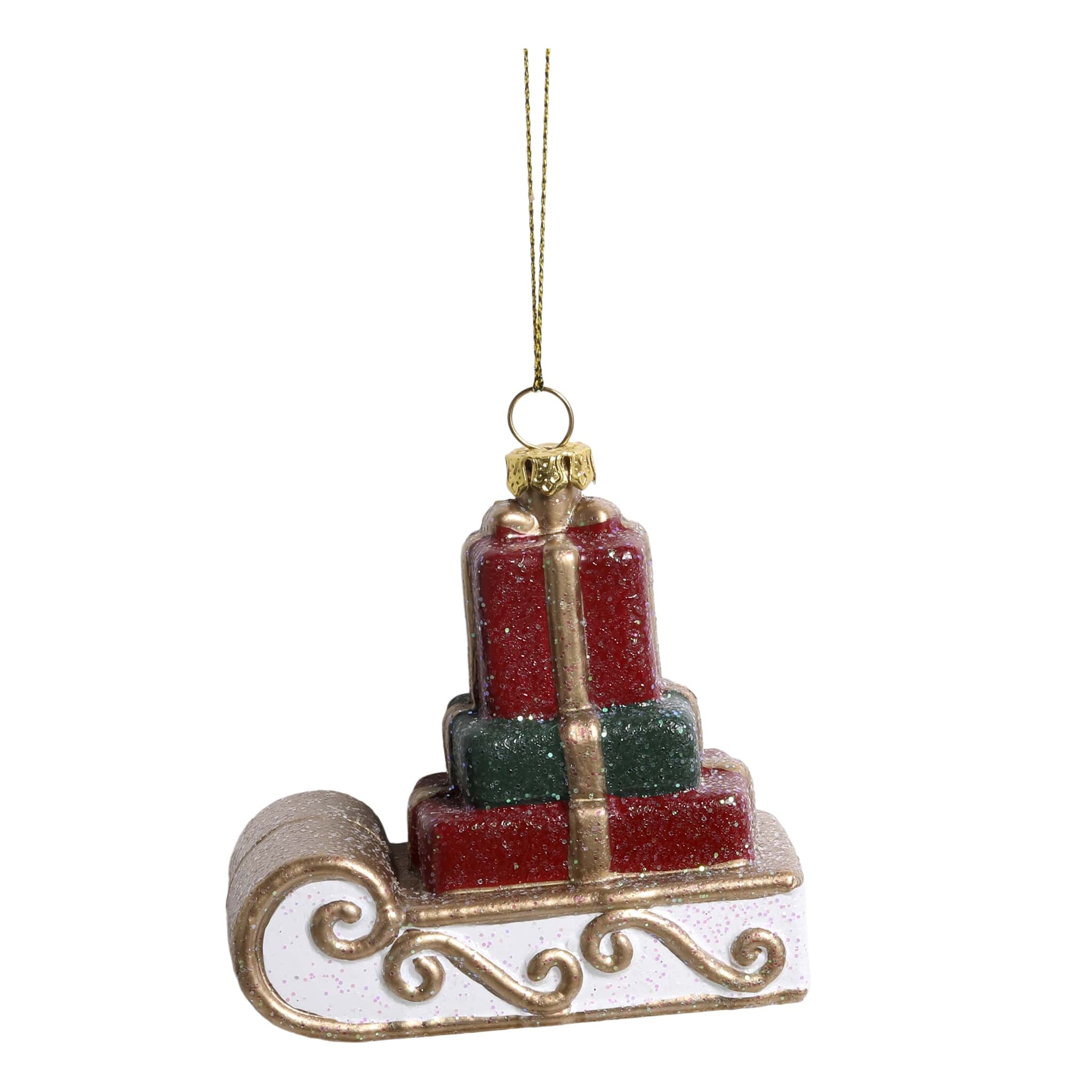 Vintage Schlitten Aufhänger, messing 
