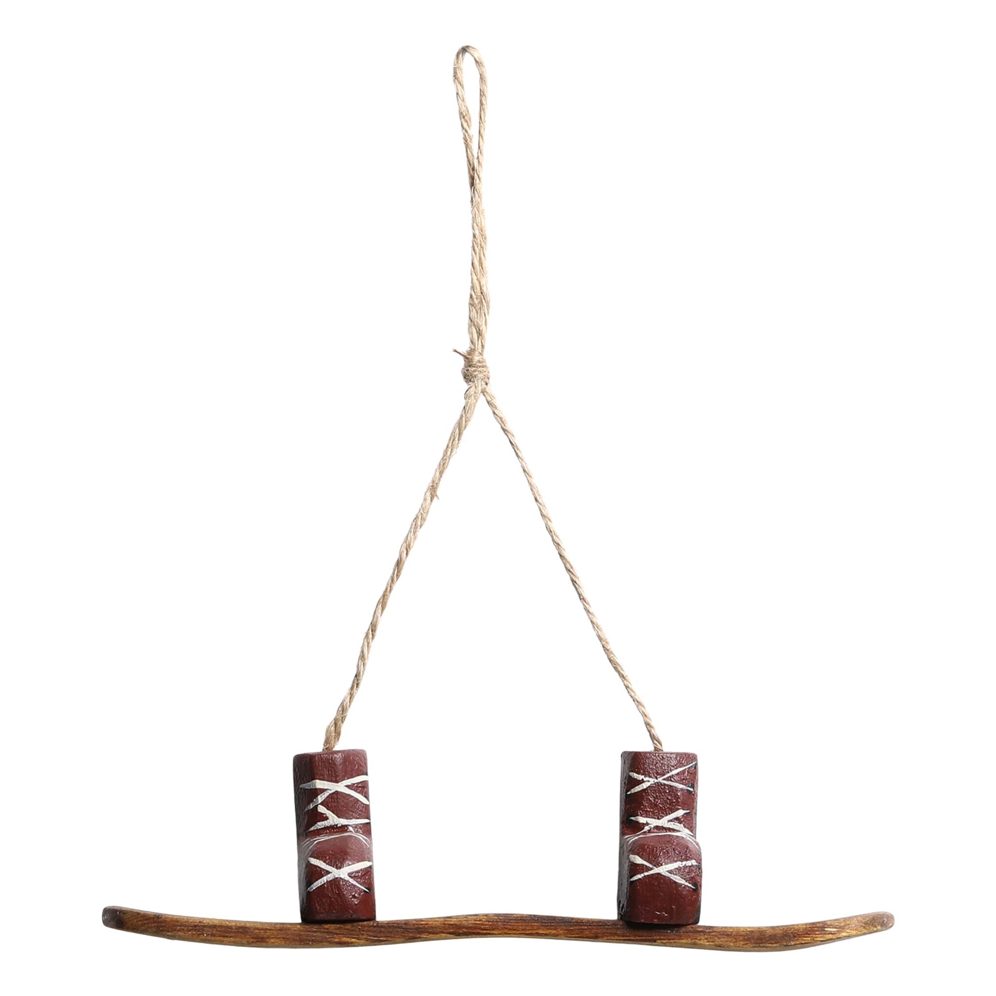 Vintage Snowboard zum Aufhängen, rotbraun 