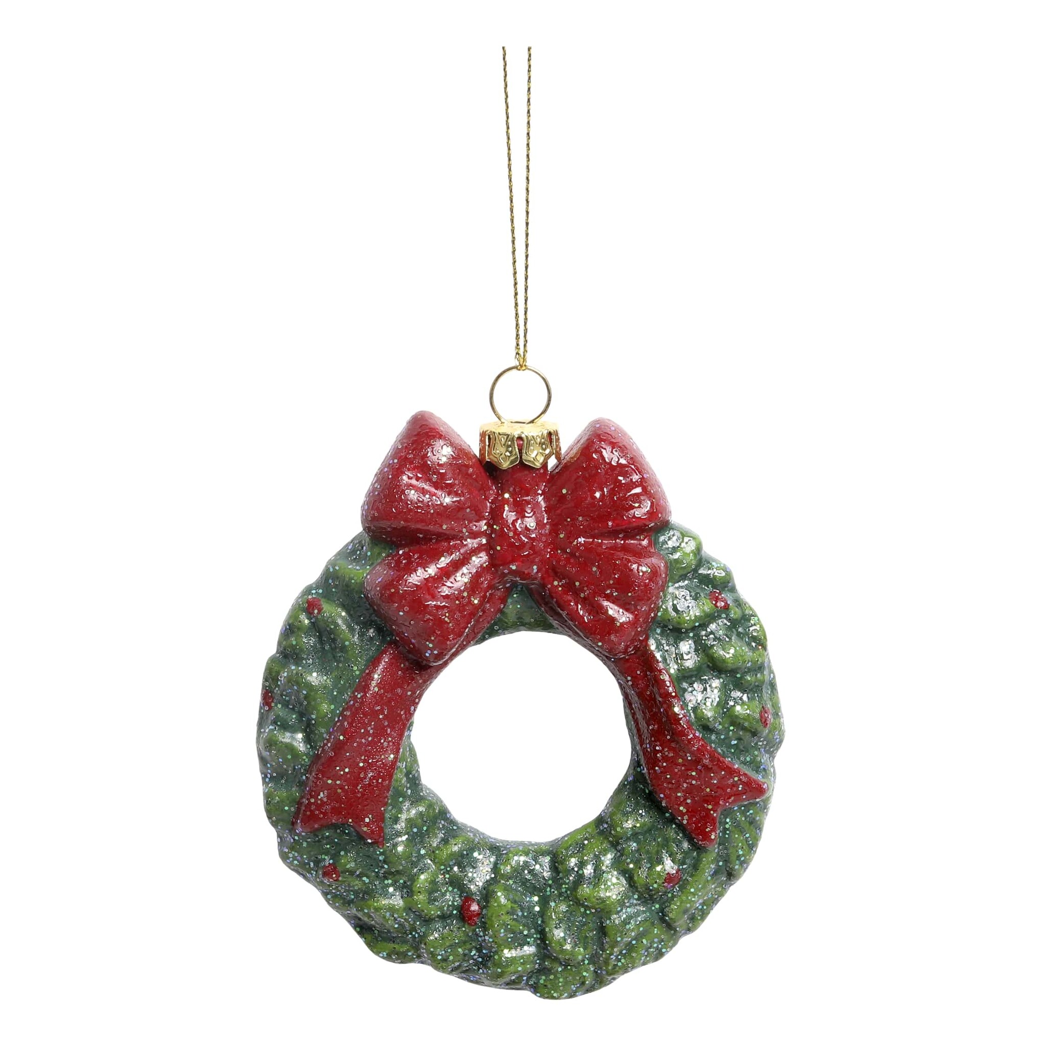 Vintage Weihnachtskranz Aufhänger, grün 