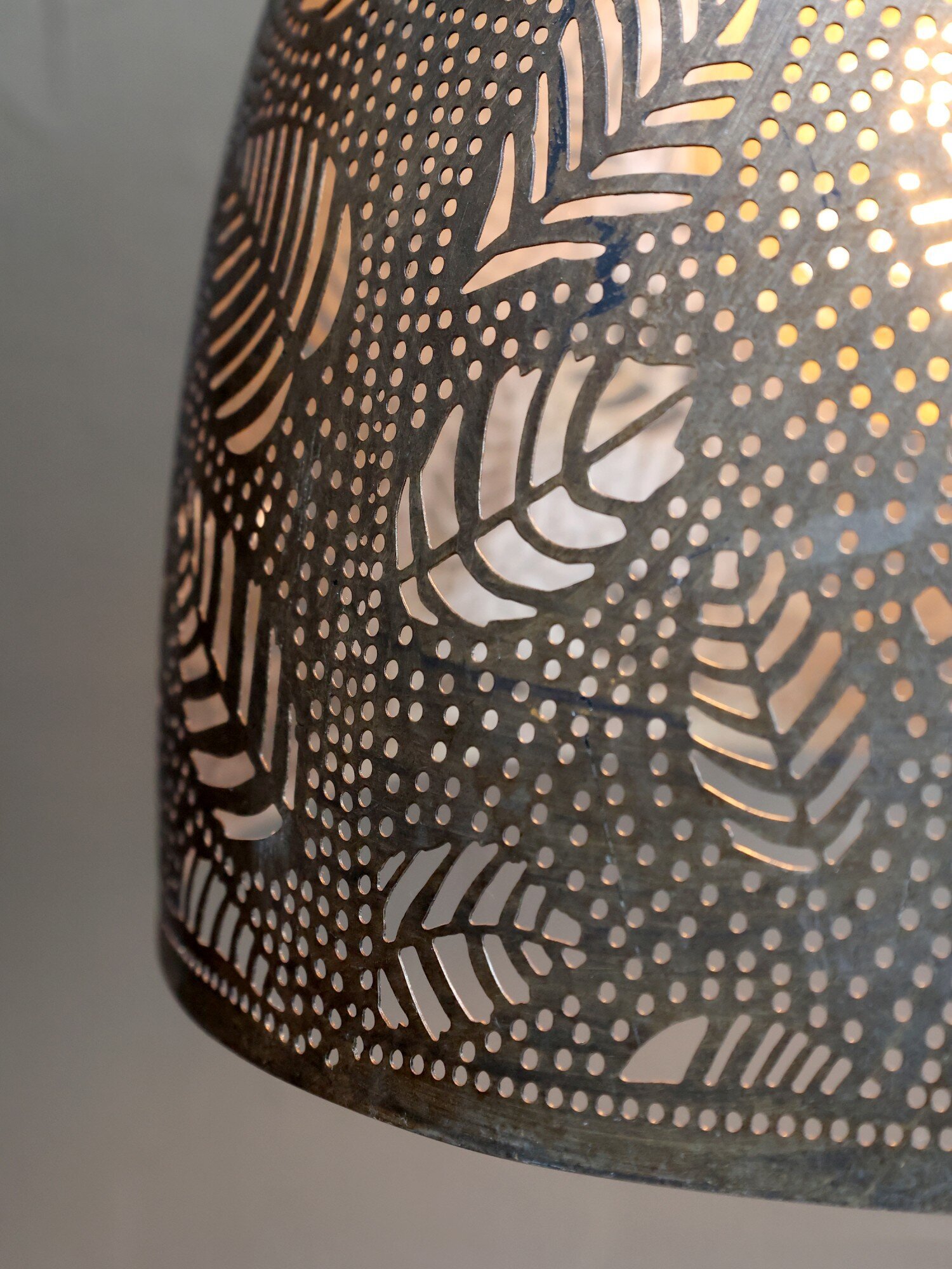 Vire Hänge-Lampe mit Muster, bronze 