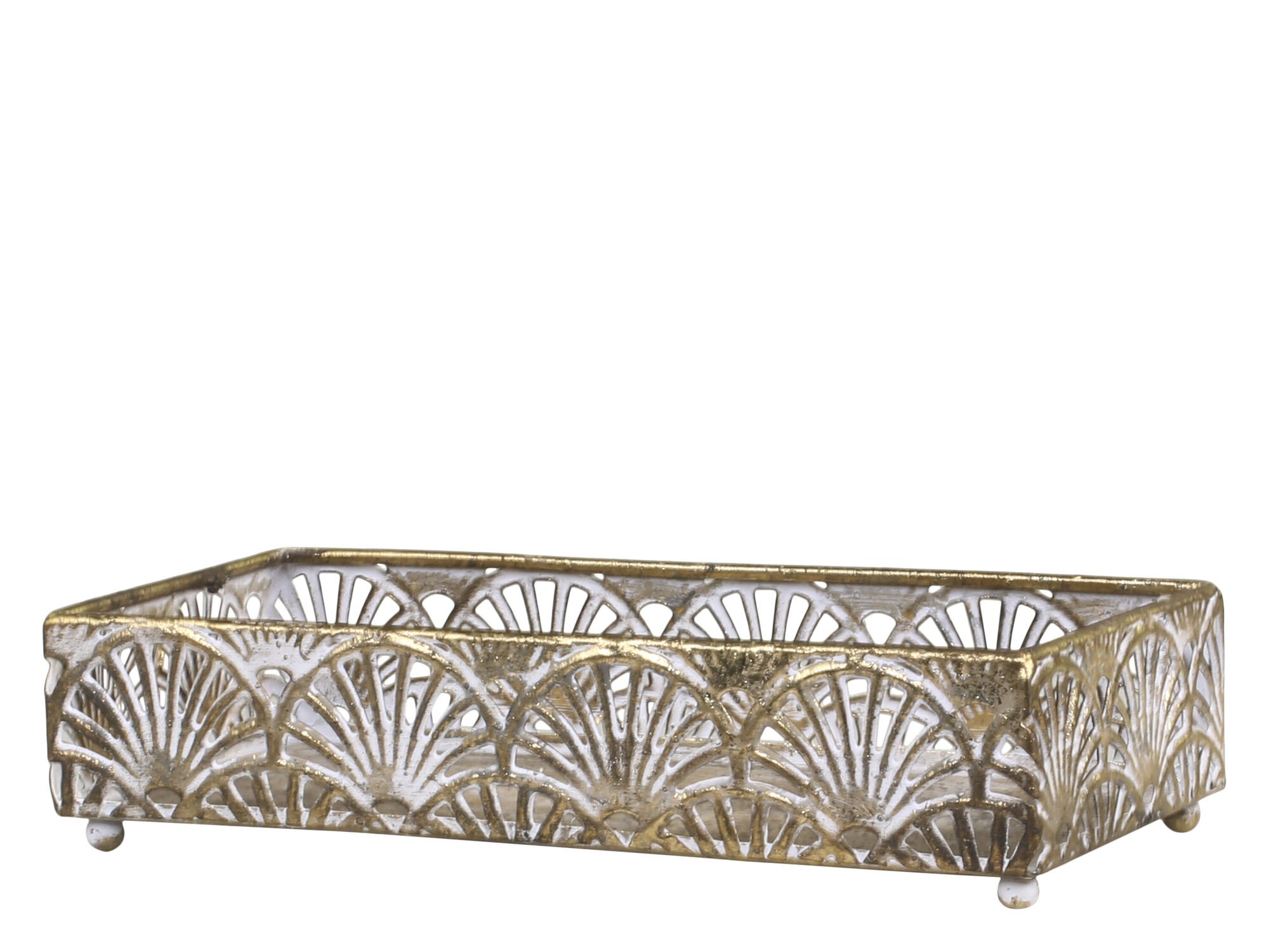 Vire Serviettenhalter mit Muster, antik messing L21 x B11 x H5 cm