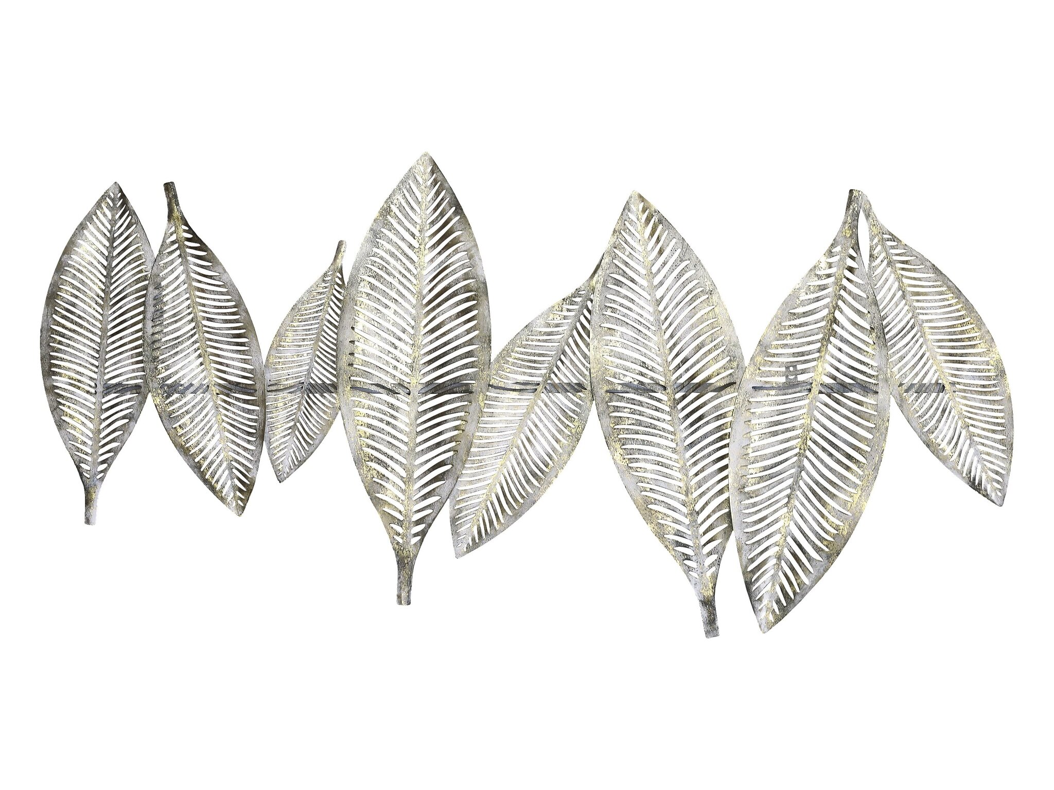 Vire stilvolle Wanddekor in Blattform, messing 