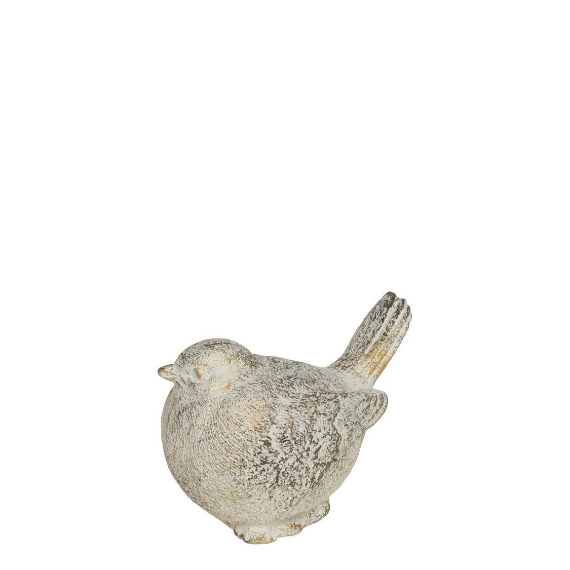 Vittel Deko Vogel mit Goldmuster, creme 