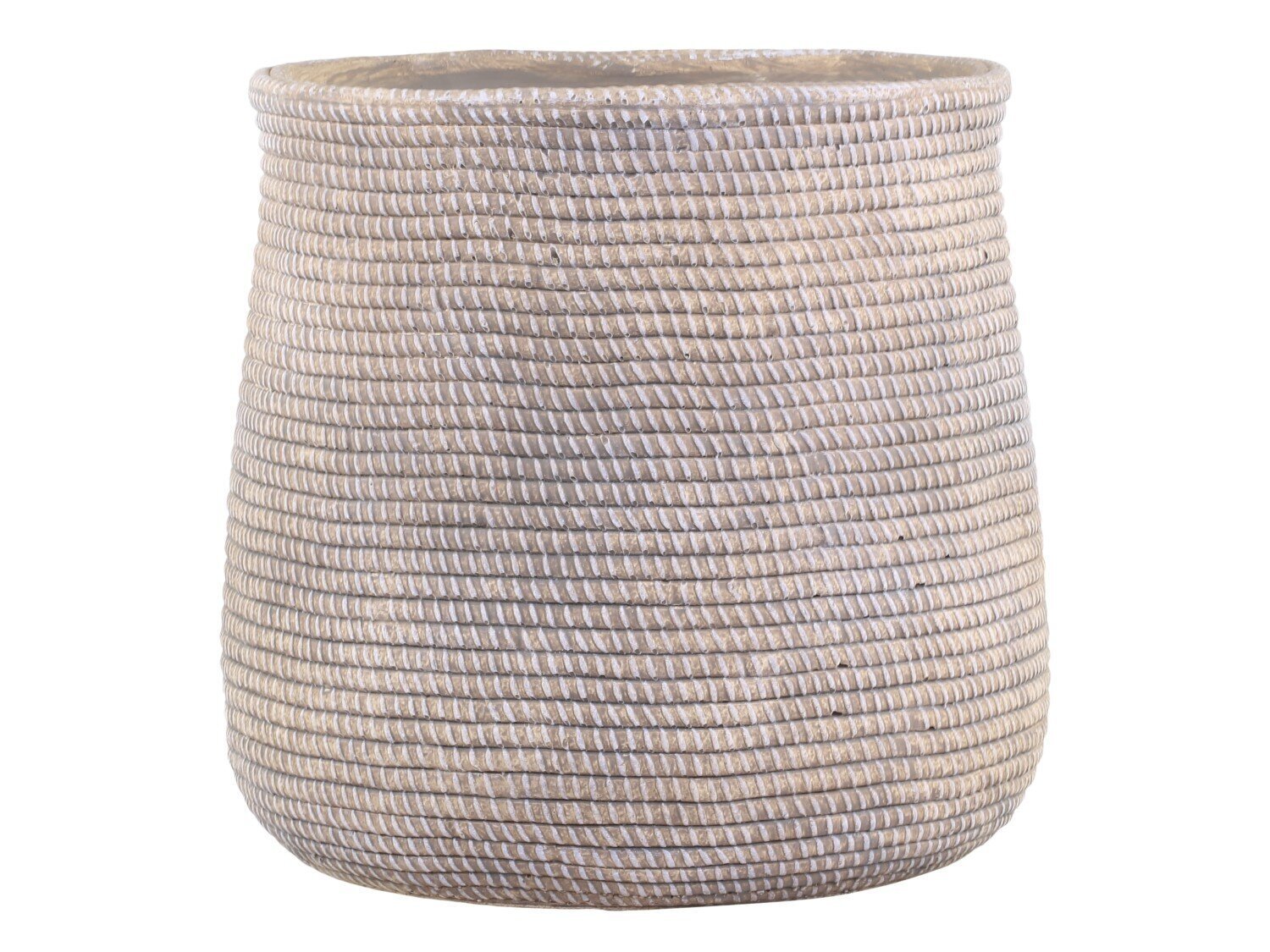 Évron Übertopf mit Flecht Muster, antik natur H24/Ø25,5 cm