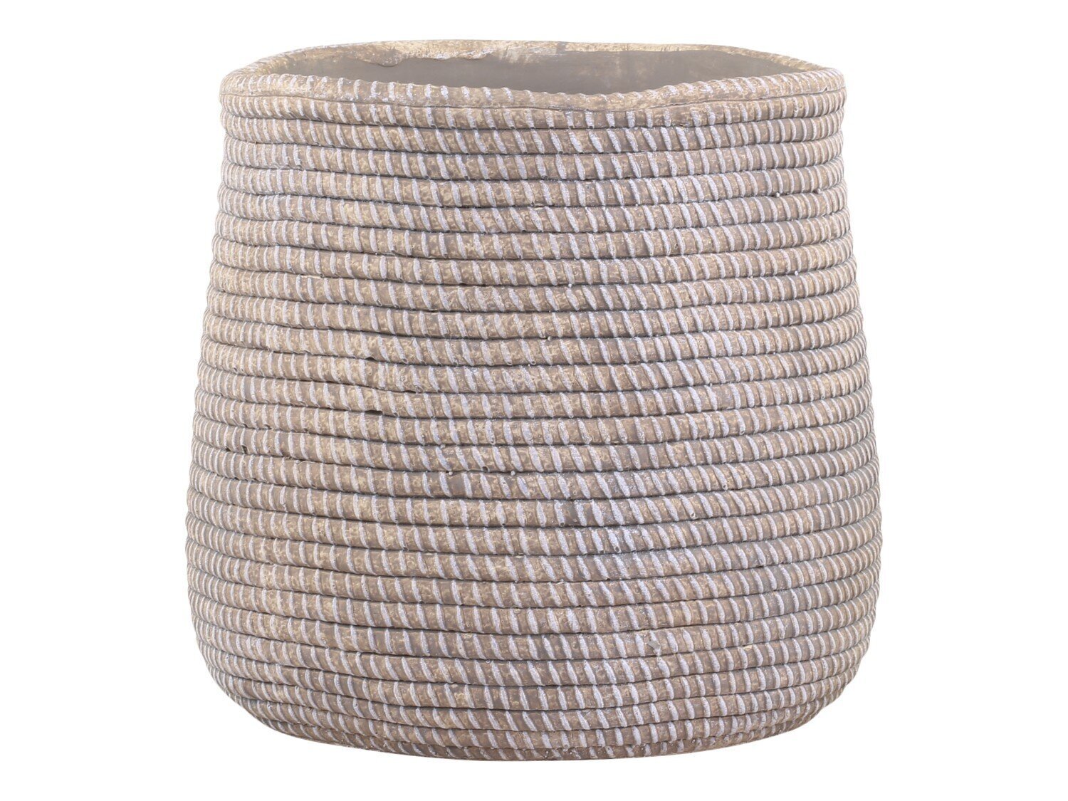 Évron Übertopf mit Flecht Muster, antik natur H18/Ø19,5 cm