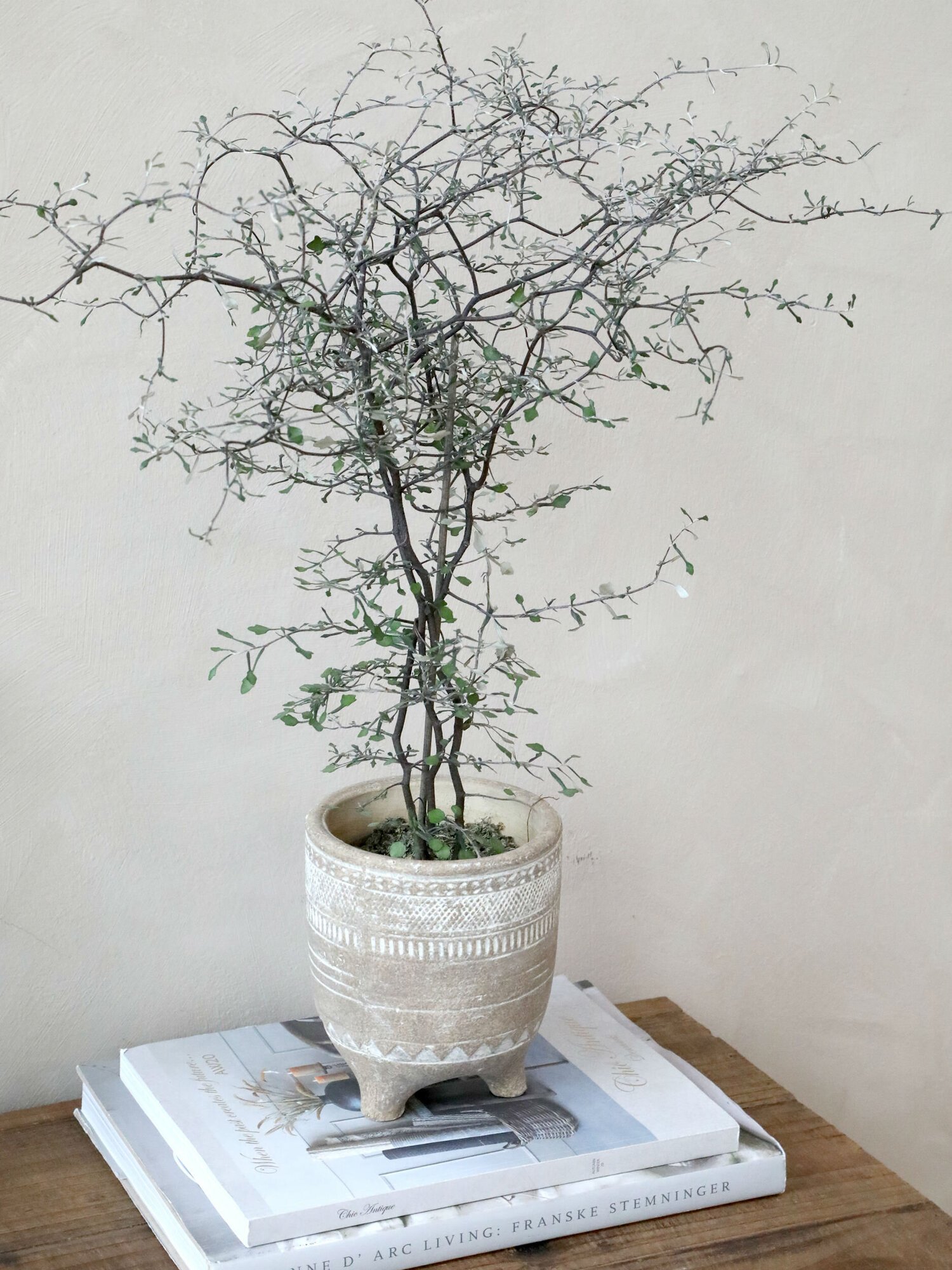 Évron Übertopf mit Muster, natur Höhe 16, Ø 14 cm