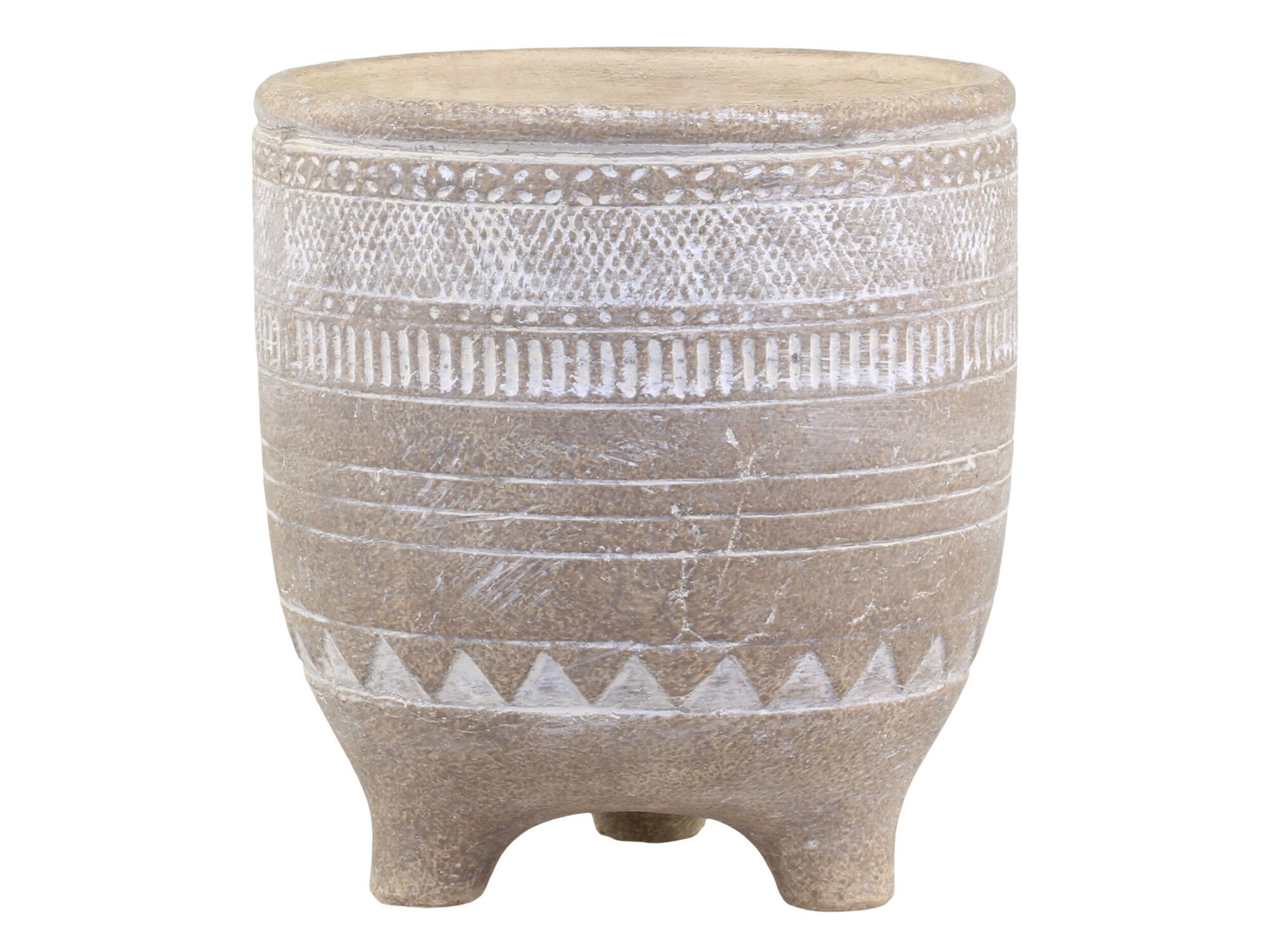 Évron Übertopf mit Muster, natur Höhe 19, Ø 17,5 cm