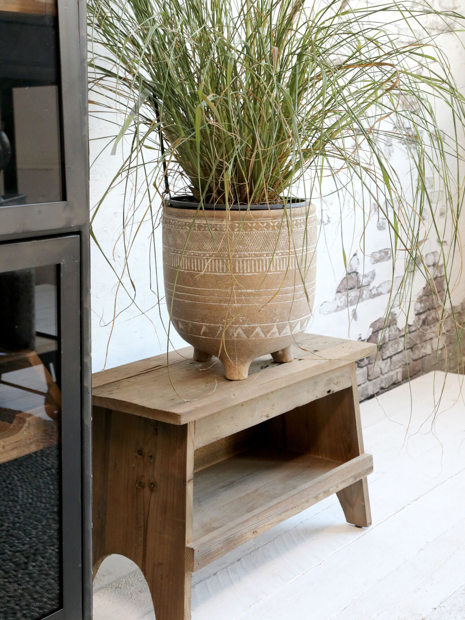 Évron Übertopf mit Muster, natur Höhe 24,5, Ø 23 cm