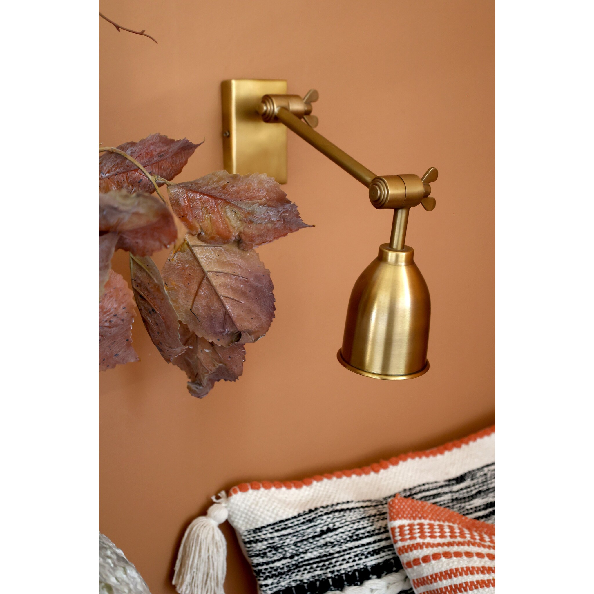 Wandlampe aus Messing, antique messing 