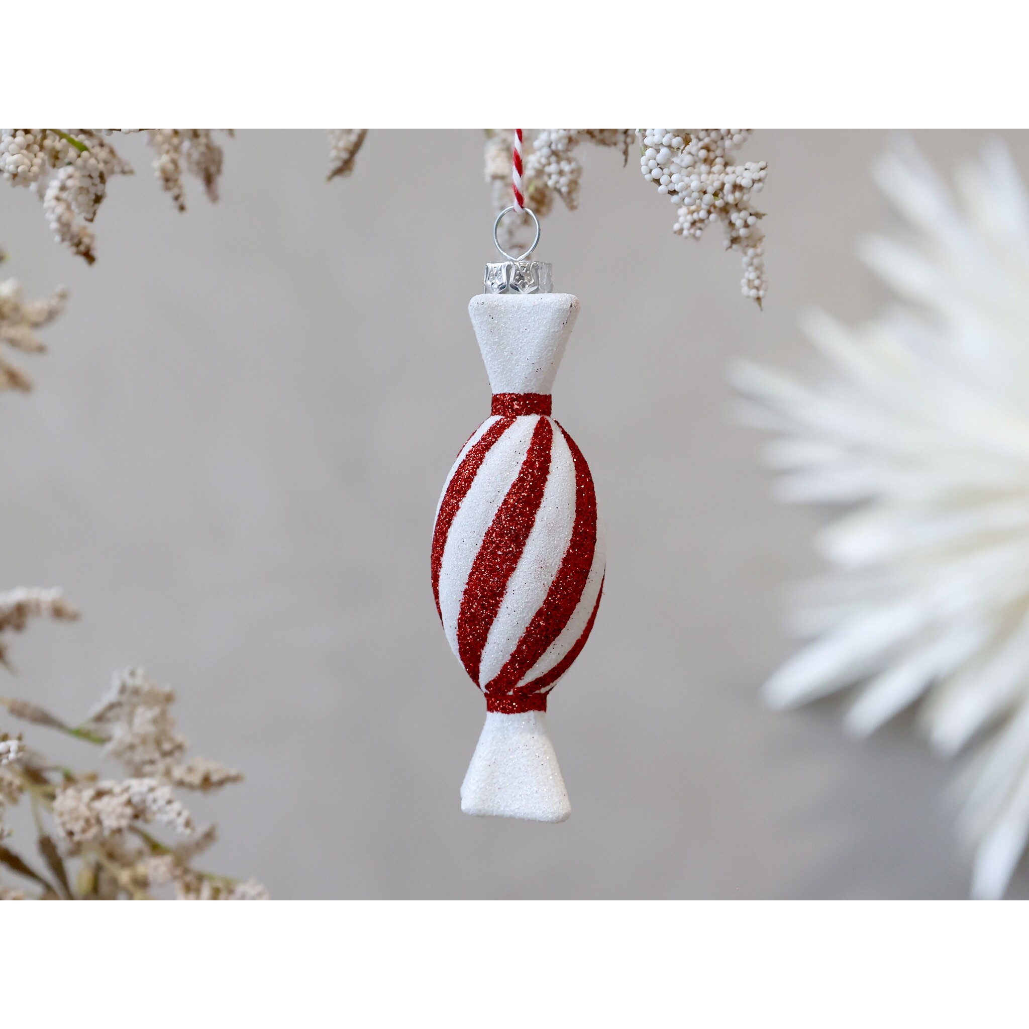 Weihnachtlicher Bonbon Aufhänger, rot 