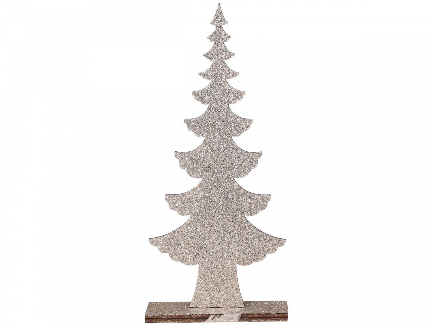 Weihnachtsbaum mit Glitzer, champagner H17,5/L8/B3,5 cm