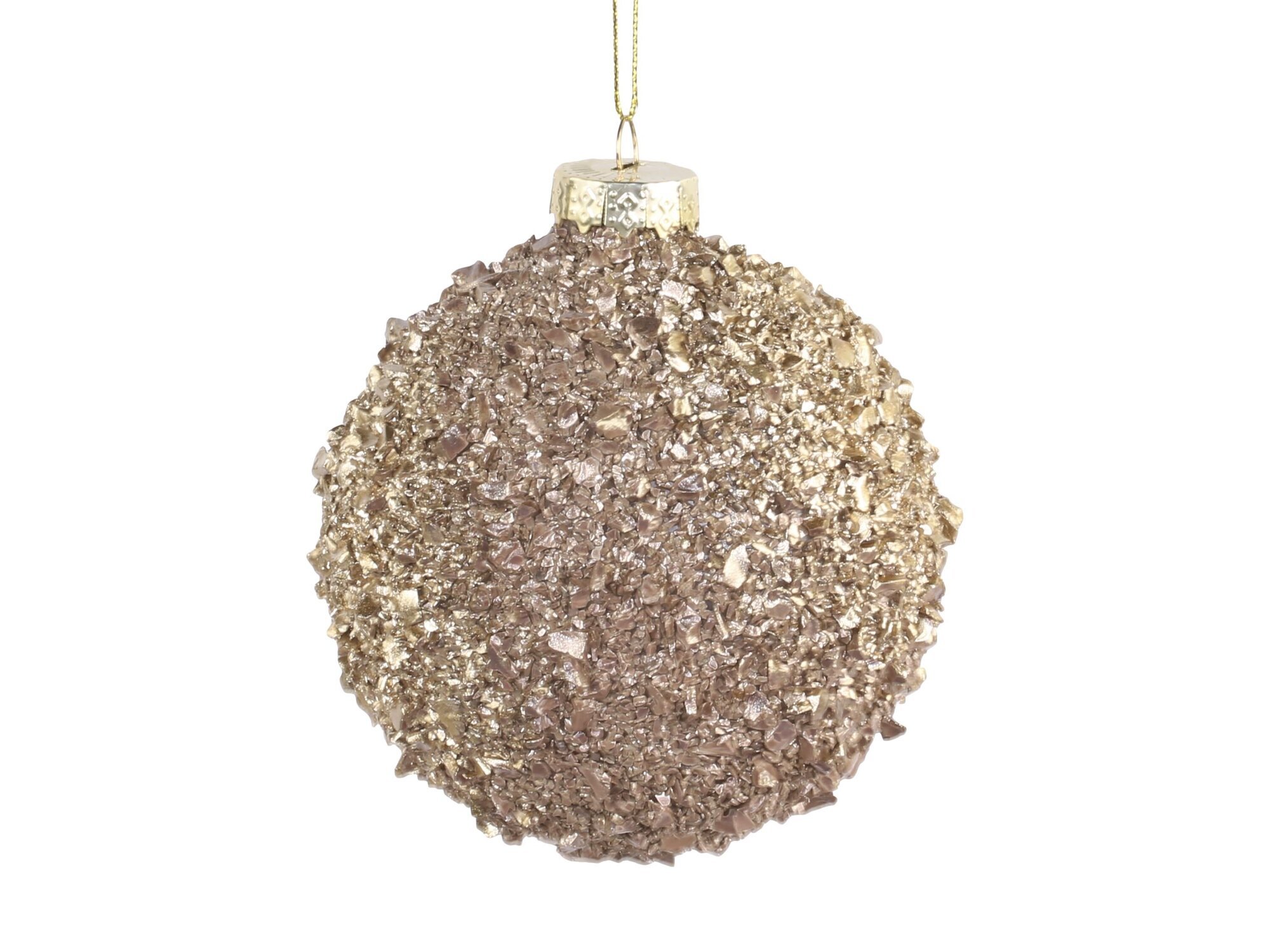 Weihnachtskugel Bauble mit Glitzer,  