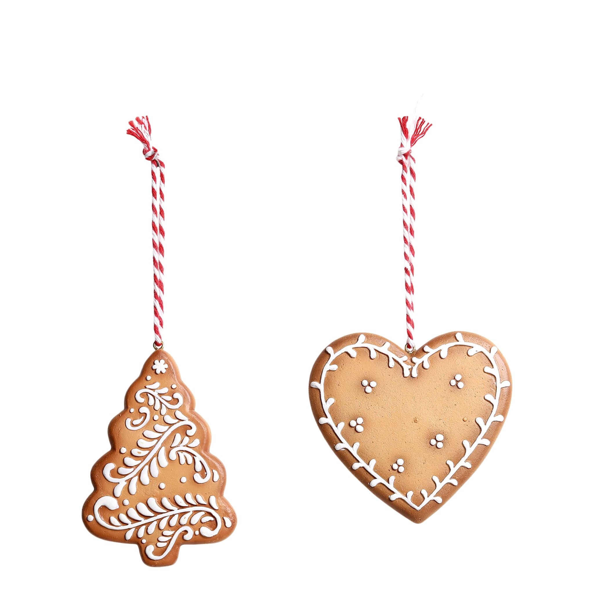Weihnachtsplätzchen Aufhänger 2er-Set, braun 
