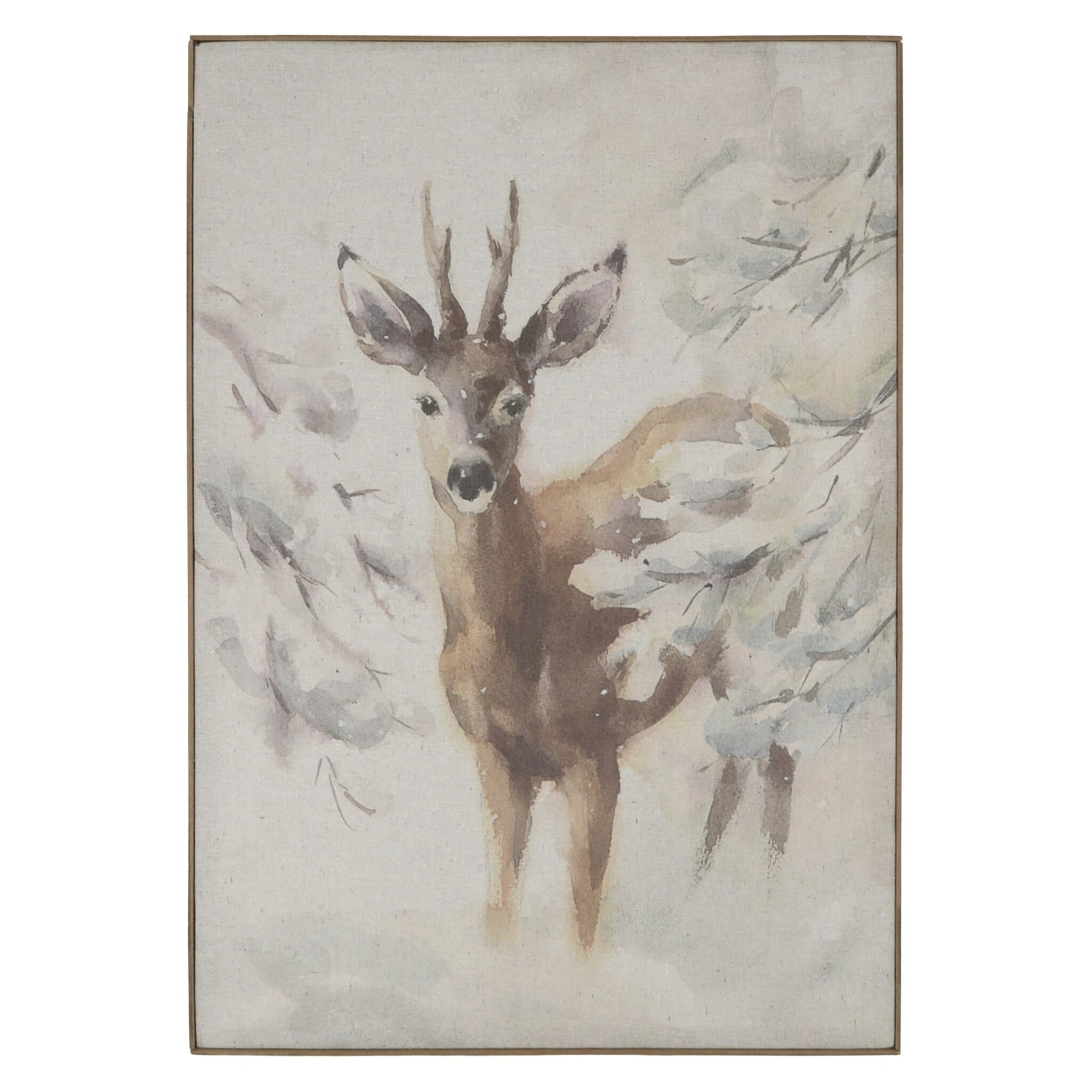 Winterliches Bild mit Rehmotiv, natur 