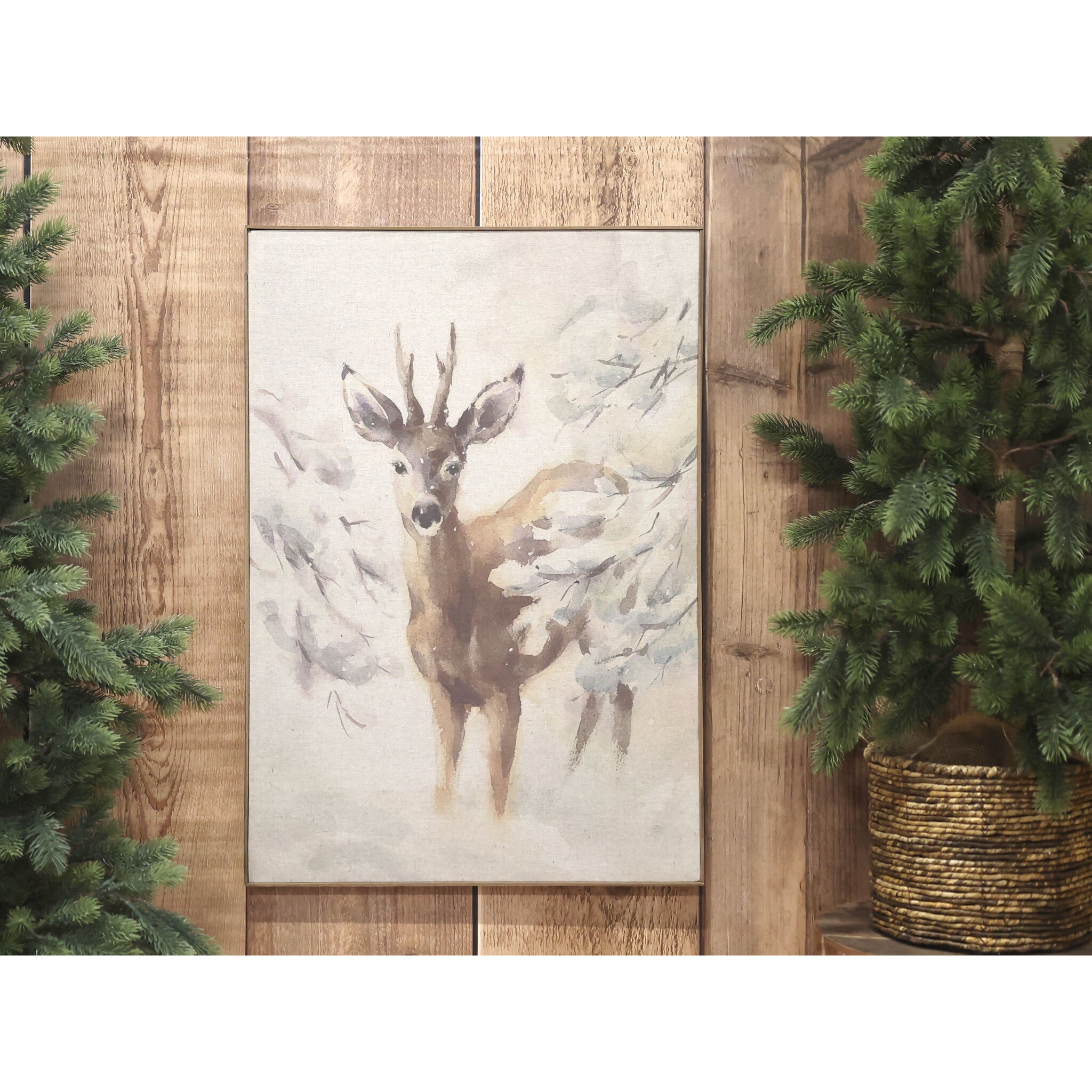 Winterliches Bild mit Rehmotiv, natur 