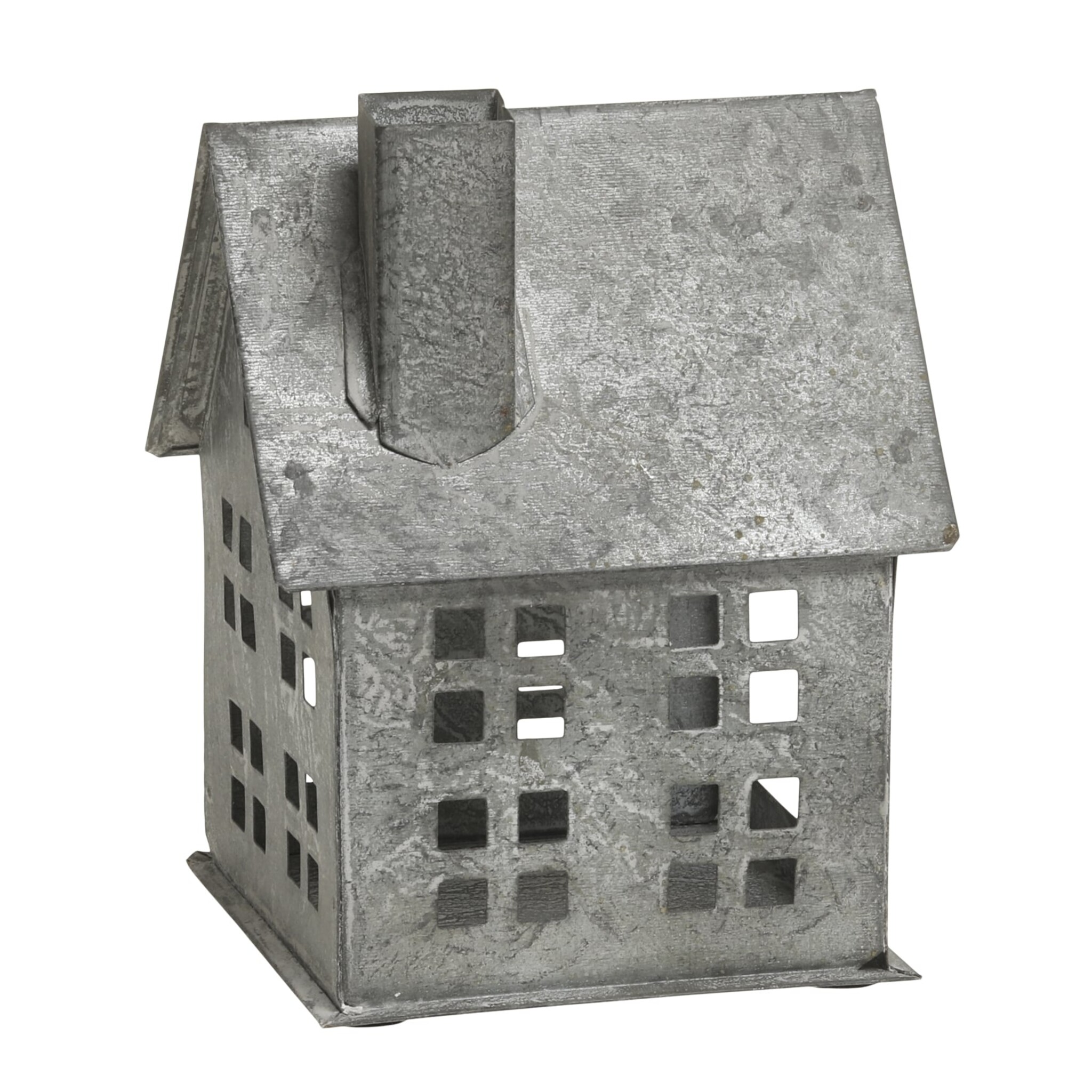 Winterliches Lichthaus aus Eisen, antique zink 