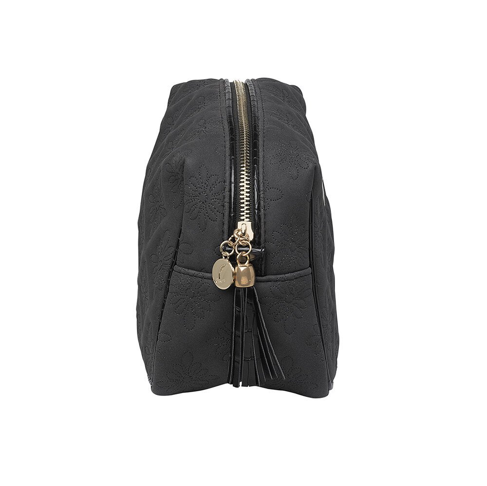 Kosmetiktasche Mille Flower Quilt, schwarz L21 x B11 x H14cm