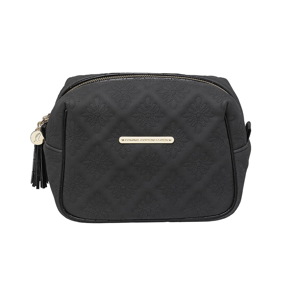 Kosmetiktasche Mille Flower Quilt, schwarz L21 x B11 x H14cm