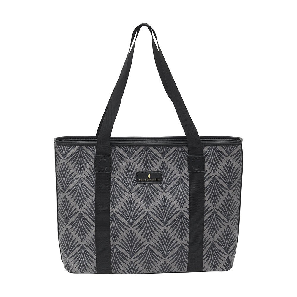 Shopper mit Palmenmuster Danica, schwarz 