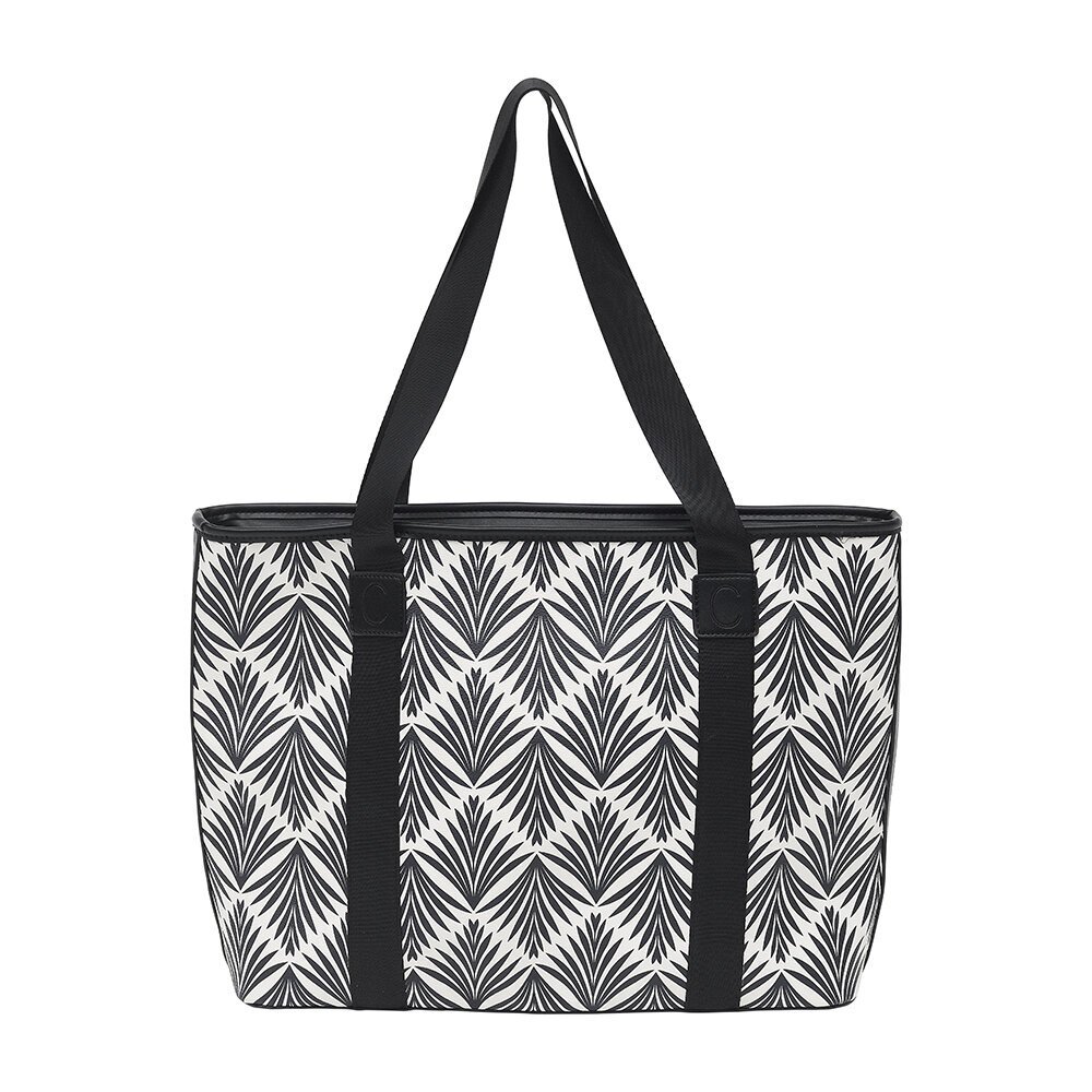 Shopper mit Palmenmuster Danica, weiss 