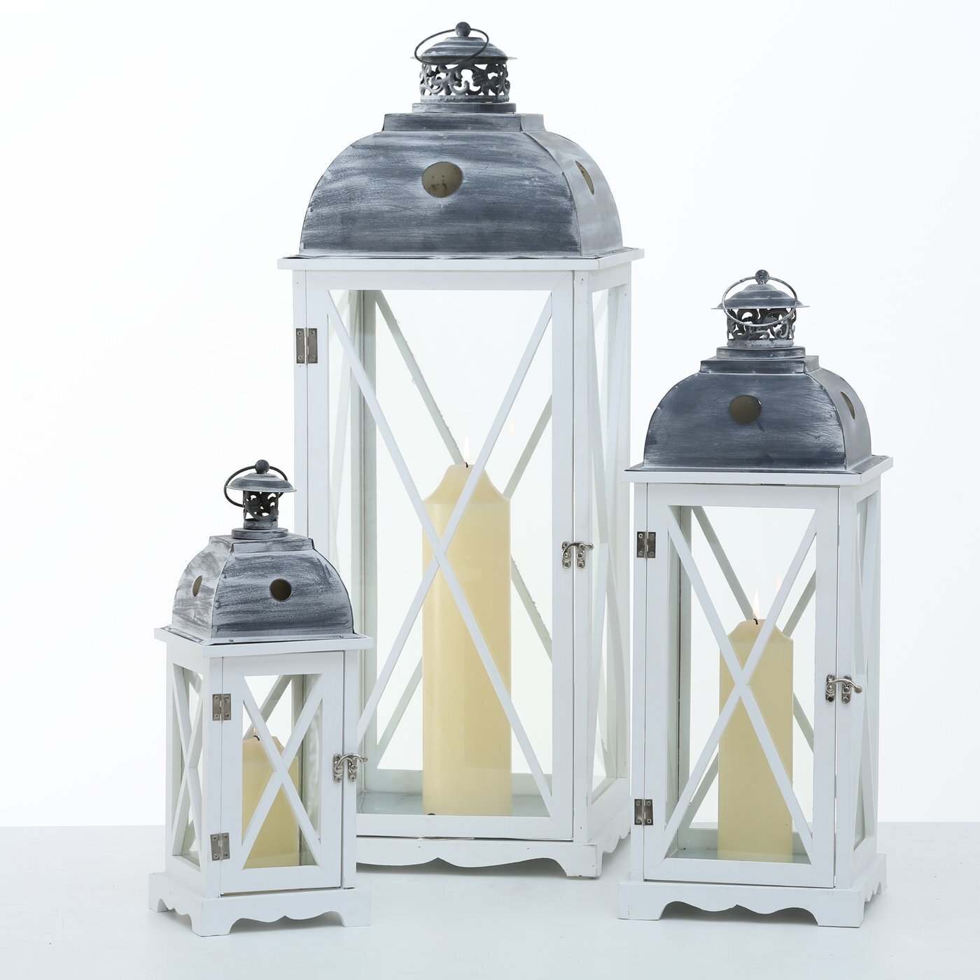 Deko Laternen Set Bristol 3er, weiss 