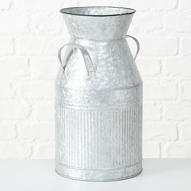 Deko Milchkanne Cottage, grau 