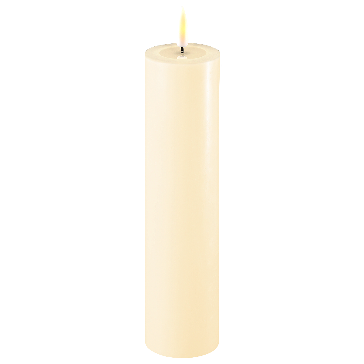 LED Stumpenkerze Real Flame creme, creme Ø5 x H20cm