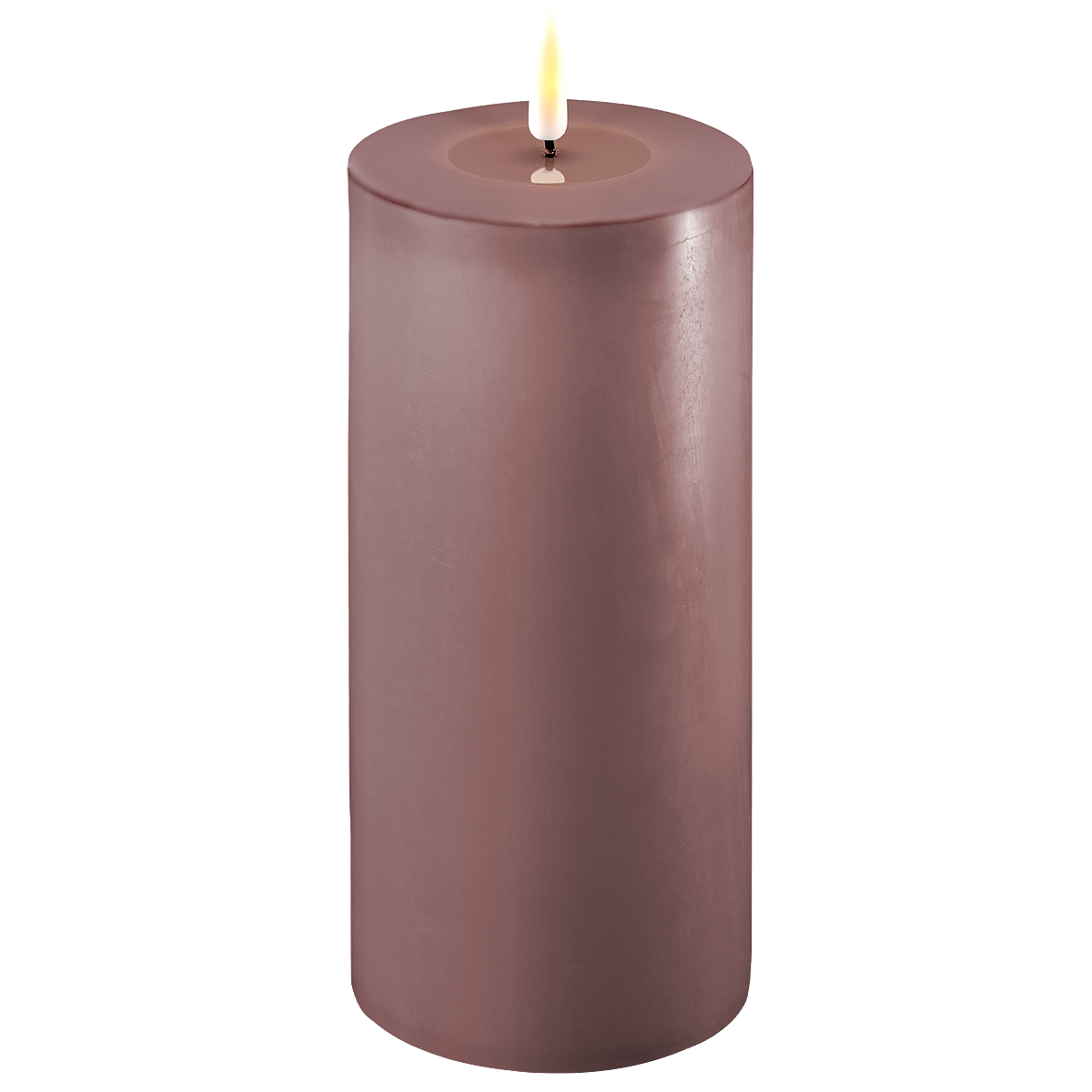 LED Stumpenkerze Real Flame lila, lila Ø10 x H20cm