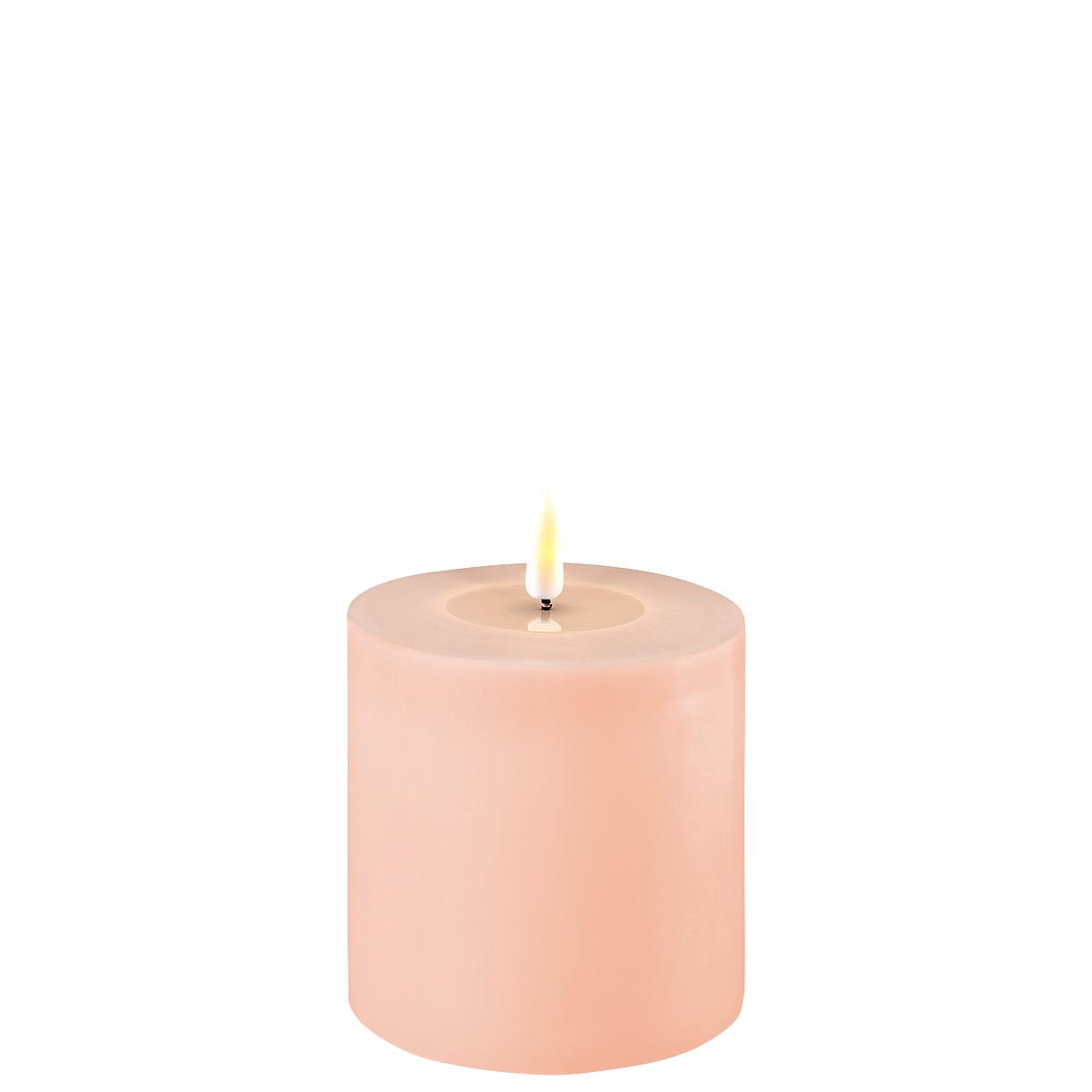 LED Stumpenkerze Real Flame rosa, rosa Ø10 x H10cm