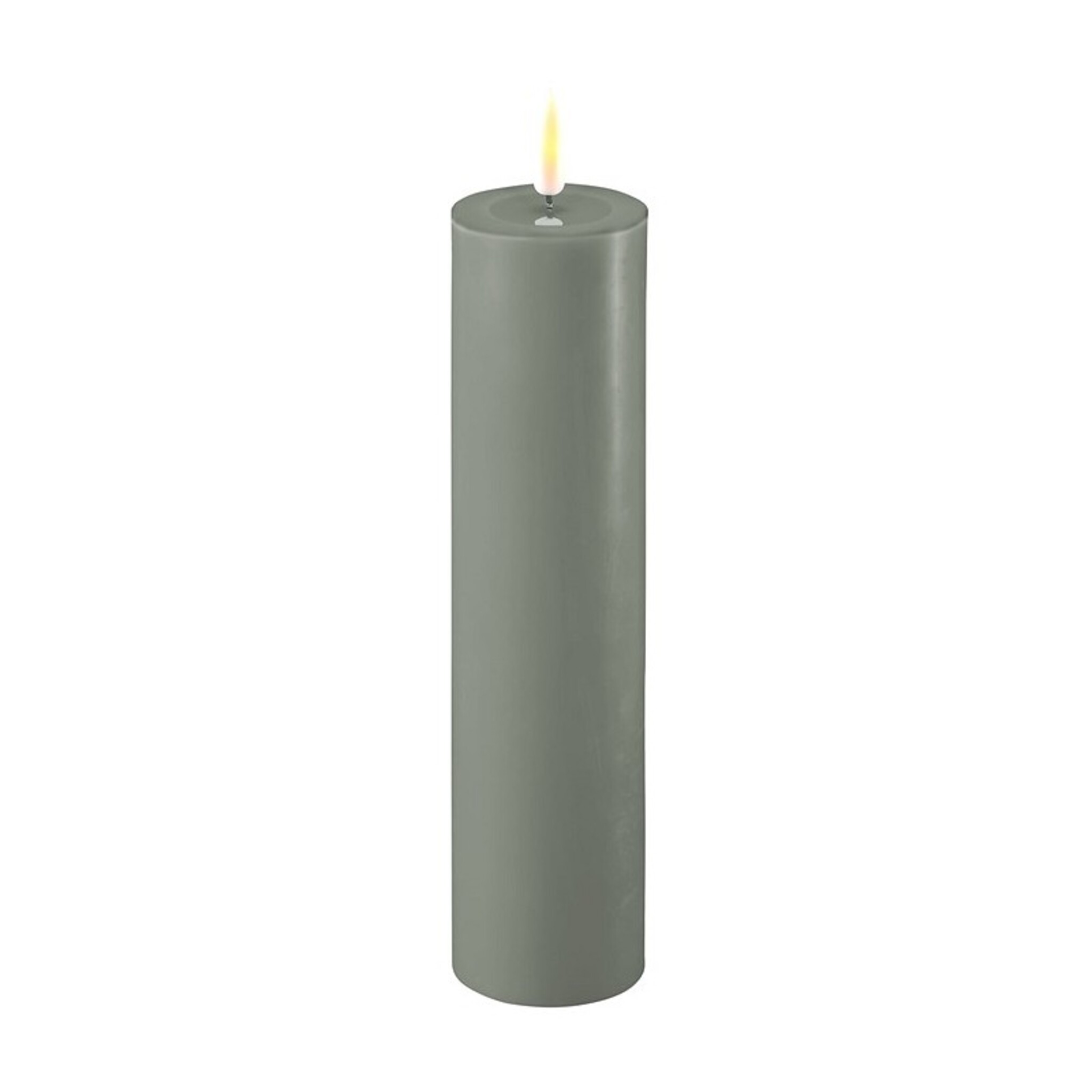 LED Stumpenkerze Real Flame salbei green, salbei 20 cm, Ø 5 cm