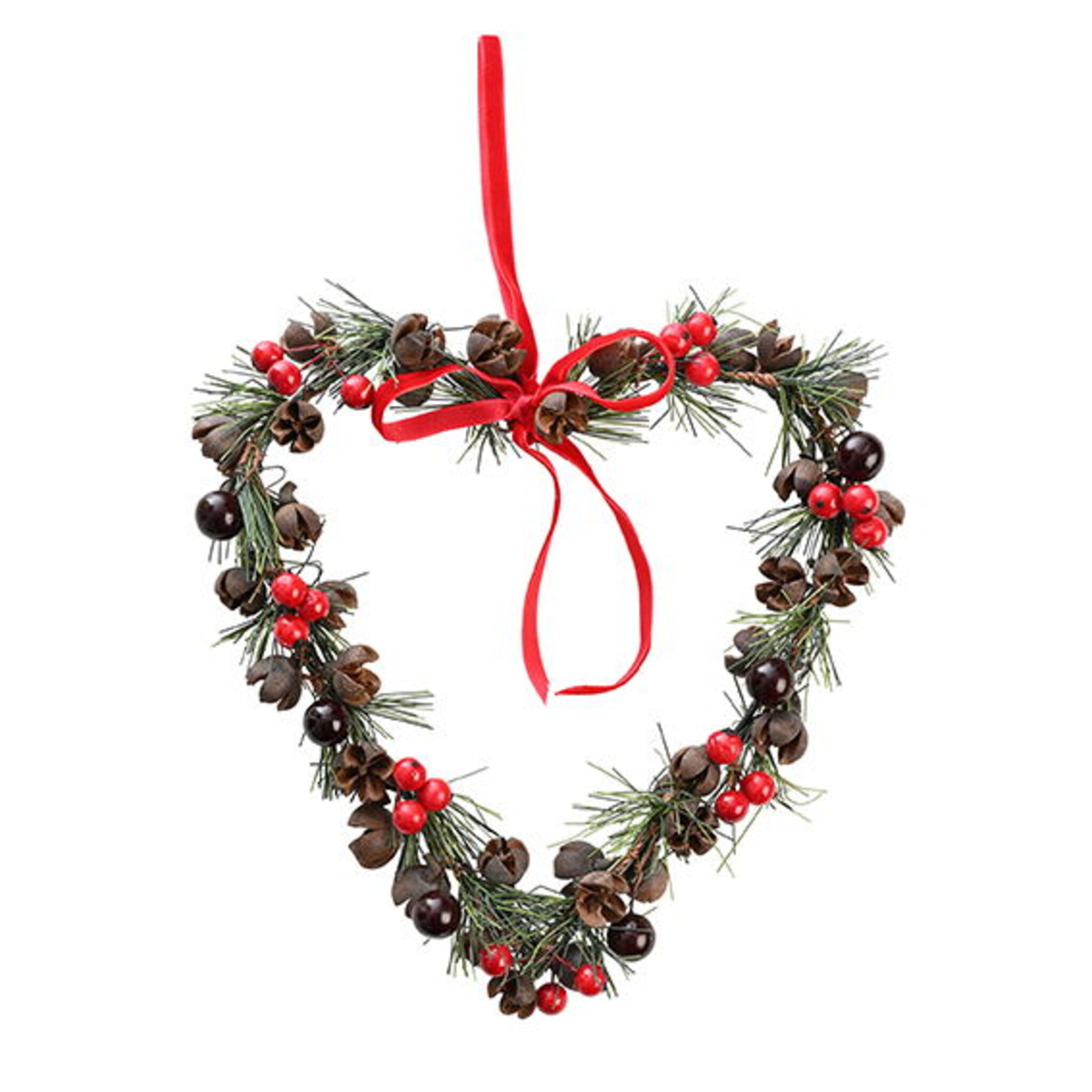 Herz zum Aufhängen, Türkranz, rot